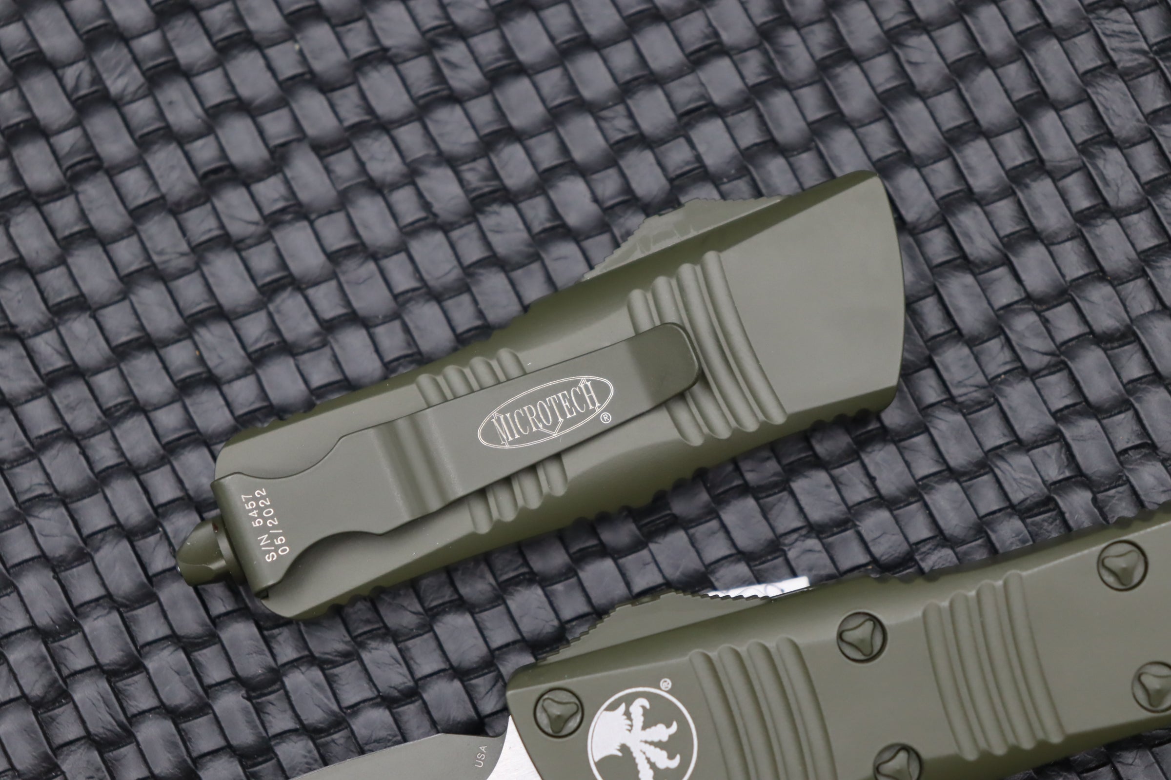 Premium Microtech Troodon Mini OTF Knife - Cerakote OD Green