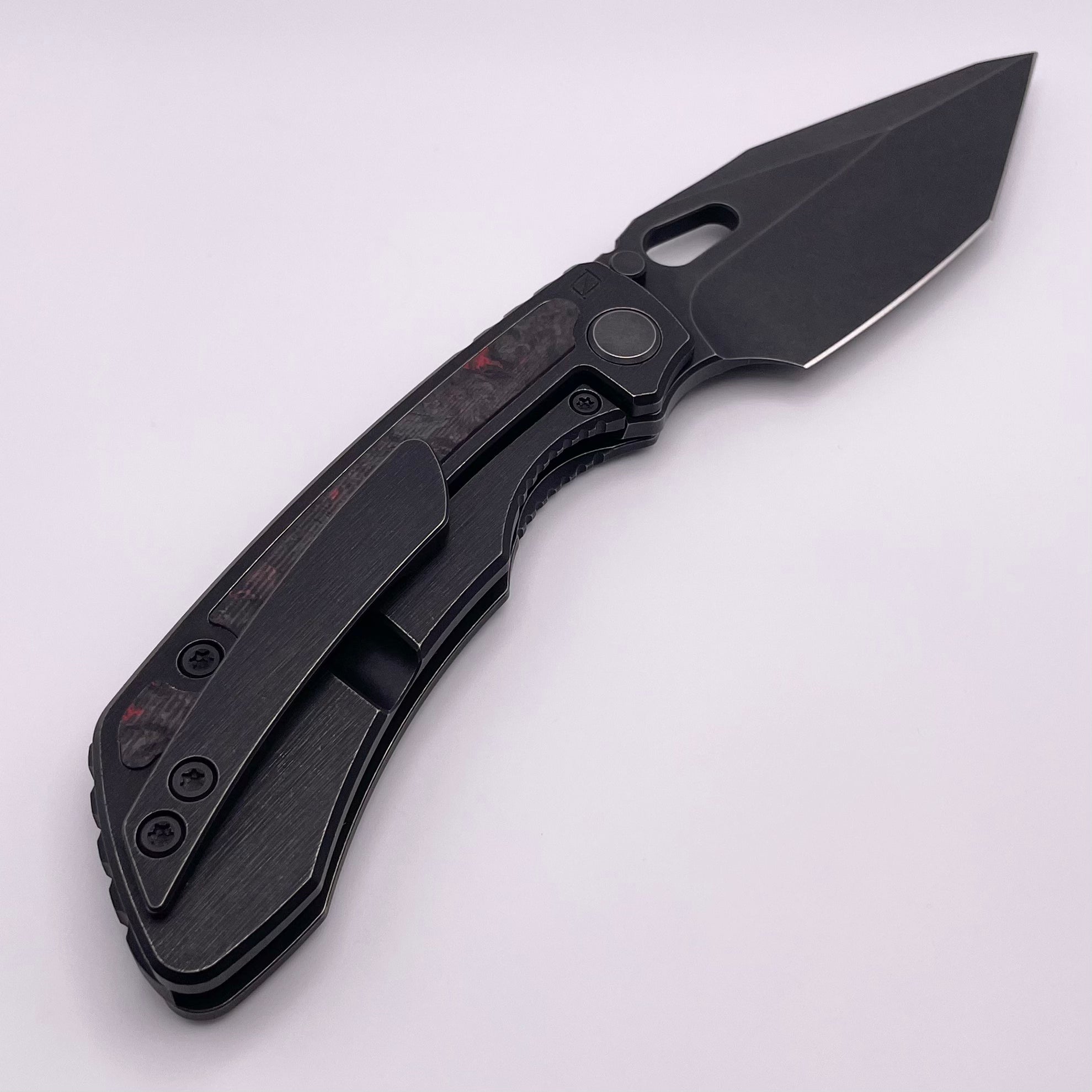 Premium Custom Knife Factory Rotten Evo T - Carbon Fiber & Titanium Blackwash Edition