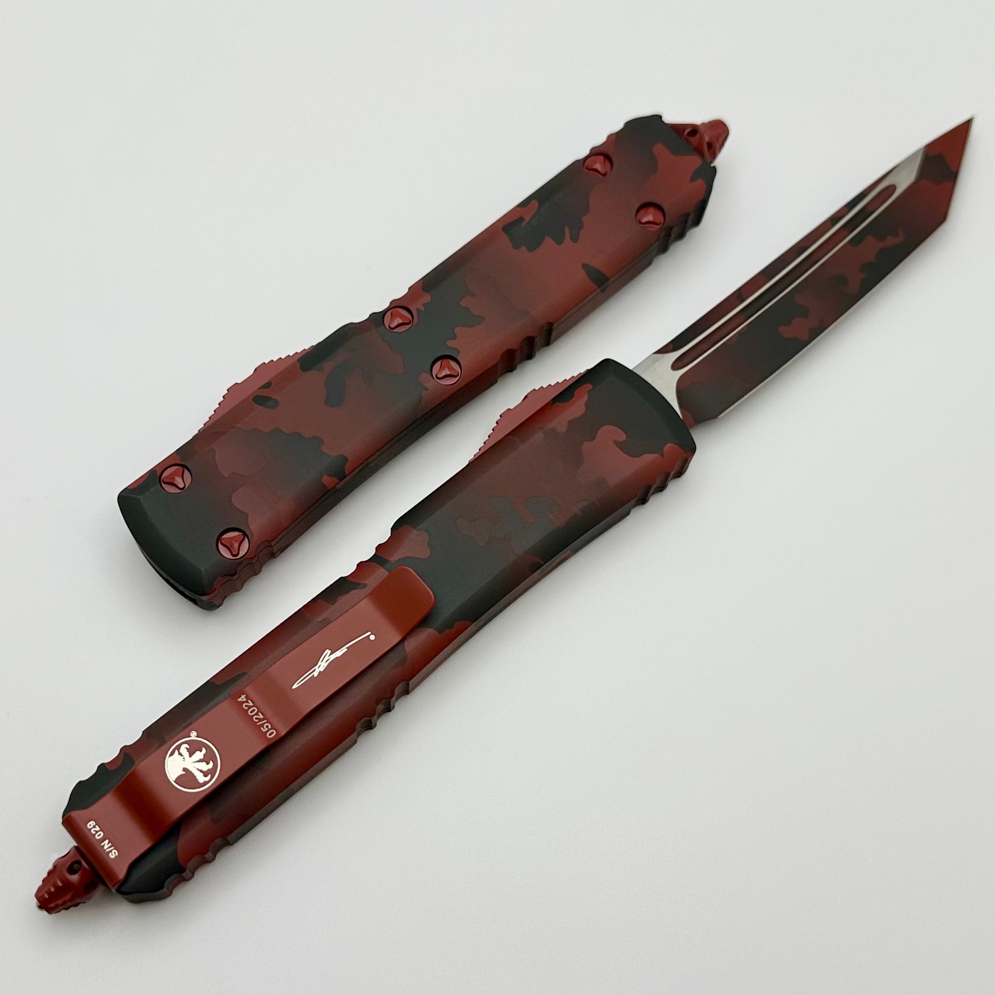 Microtech Ultratech Tanto Edge Red Camo Signature Series - Premium Tactical Knife