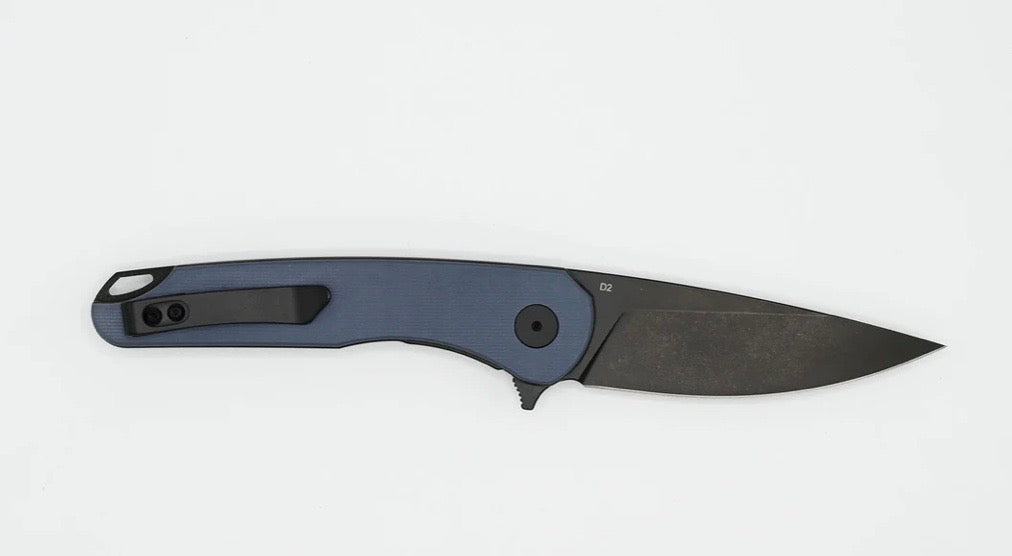 Eikonic Knives Dromas - Premium Steel Blue G-10 & Black D2 Everyday Carry Flipper