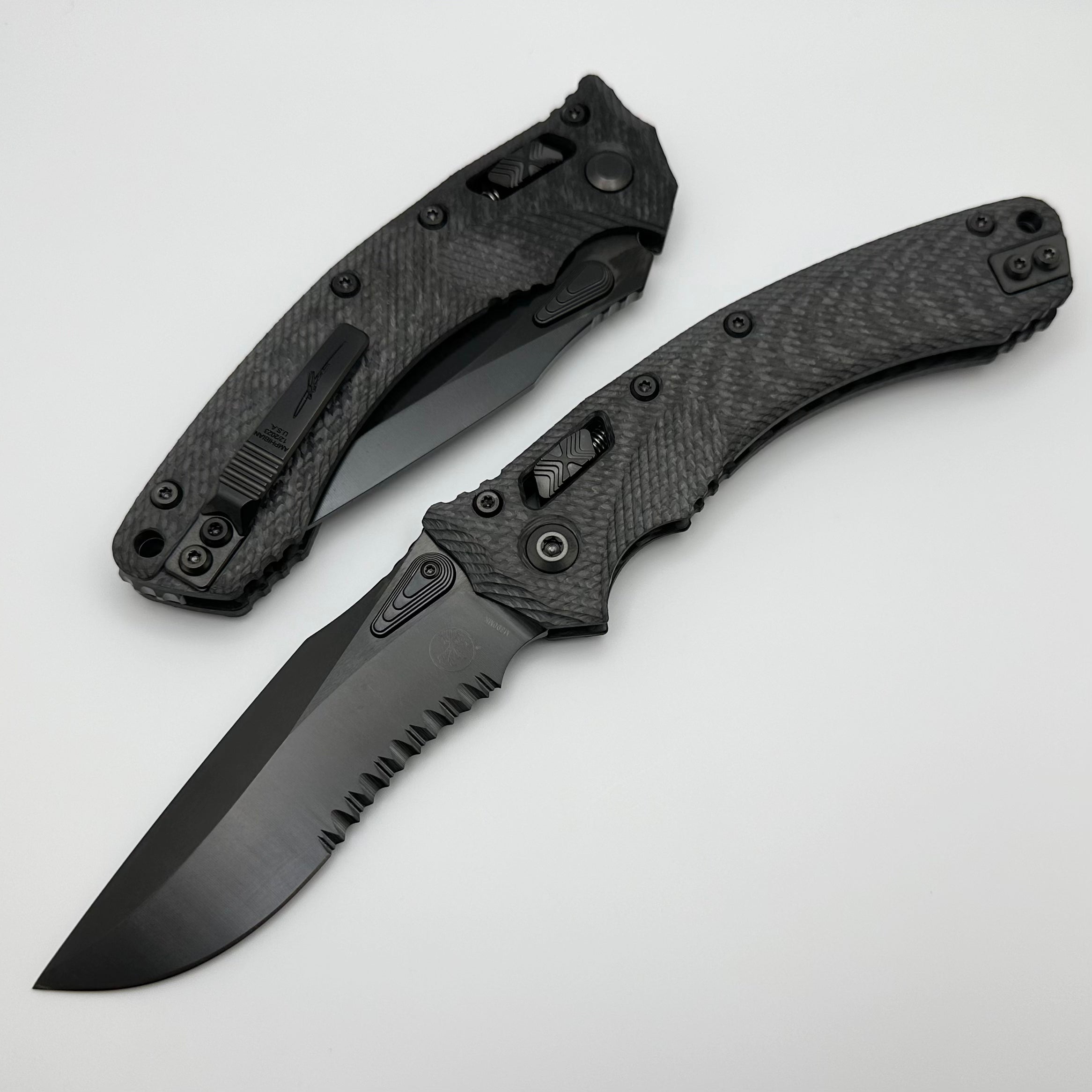 Microtech Amphibian RAM LOK Carbon Fiber Knife - Premium M390MK Blade