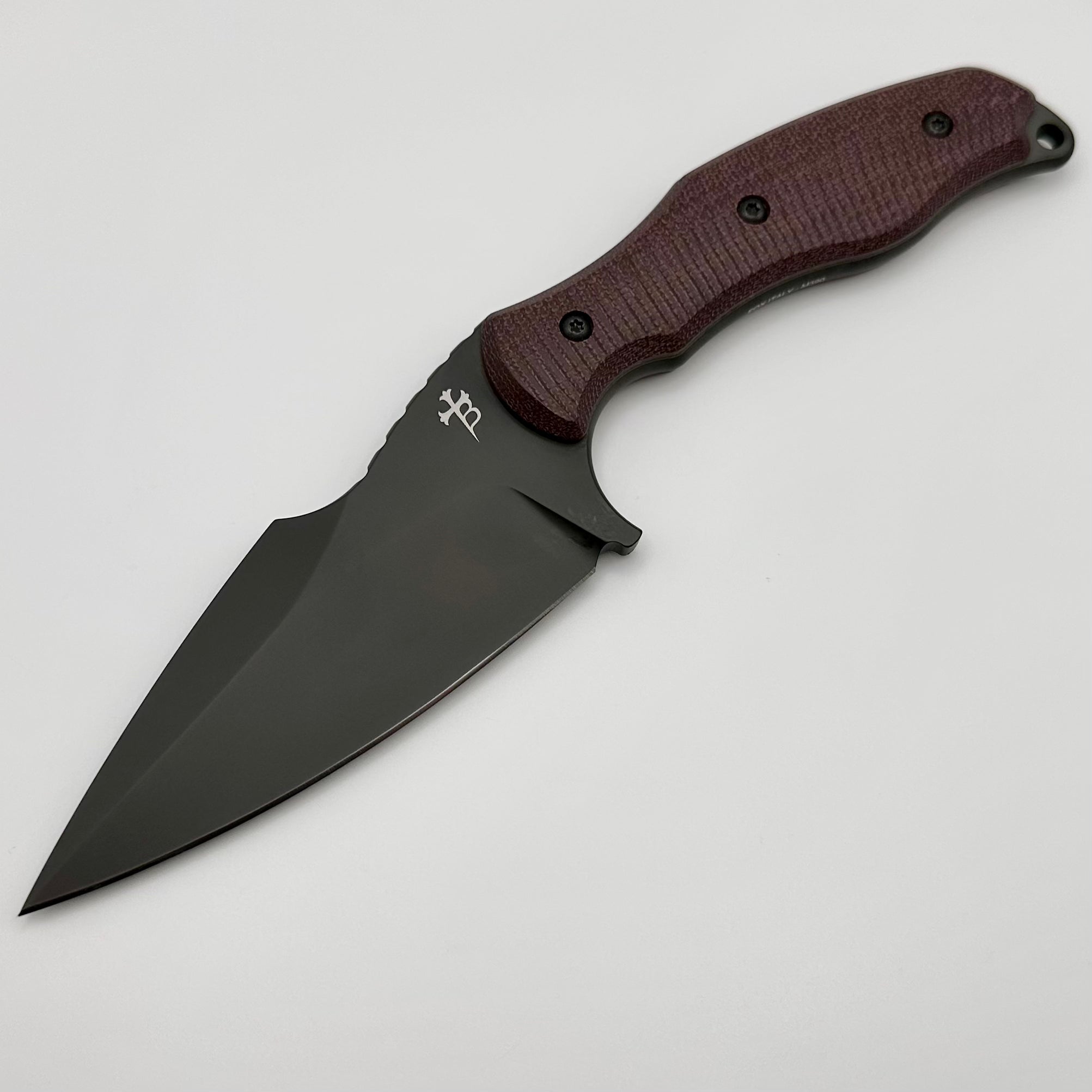 Premium Borka Blades SB1 Fixed Blade - PVD M390 & Burgundy Micarta