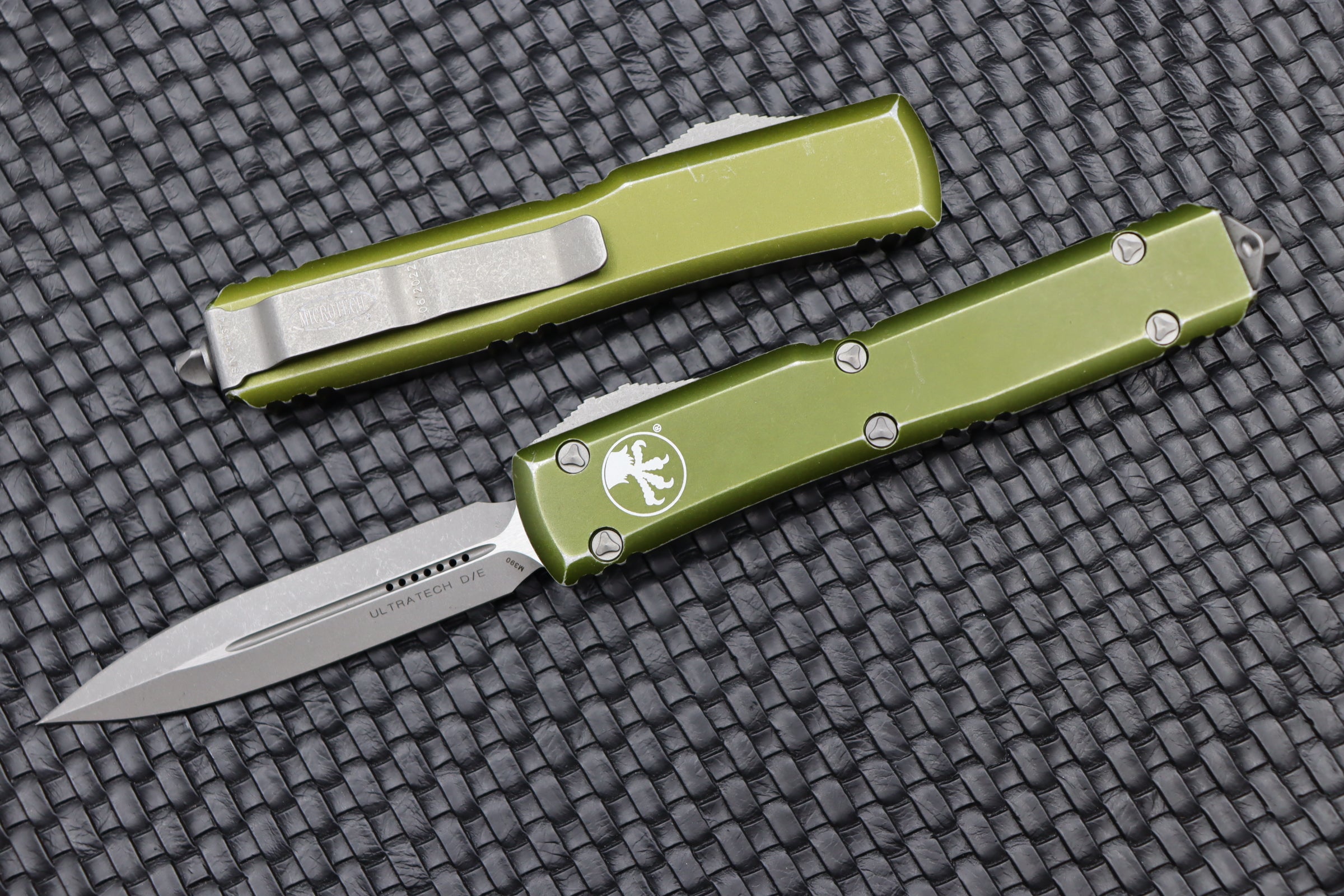 Microtech Ultratech Premium Double Edge Knife - Distressed OD Green