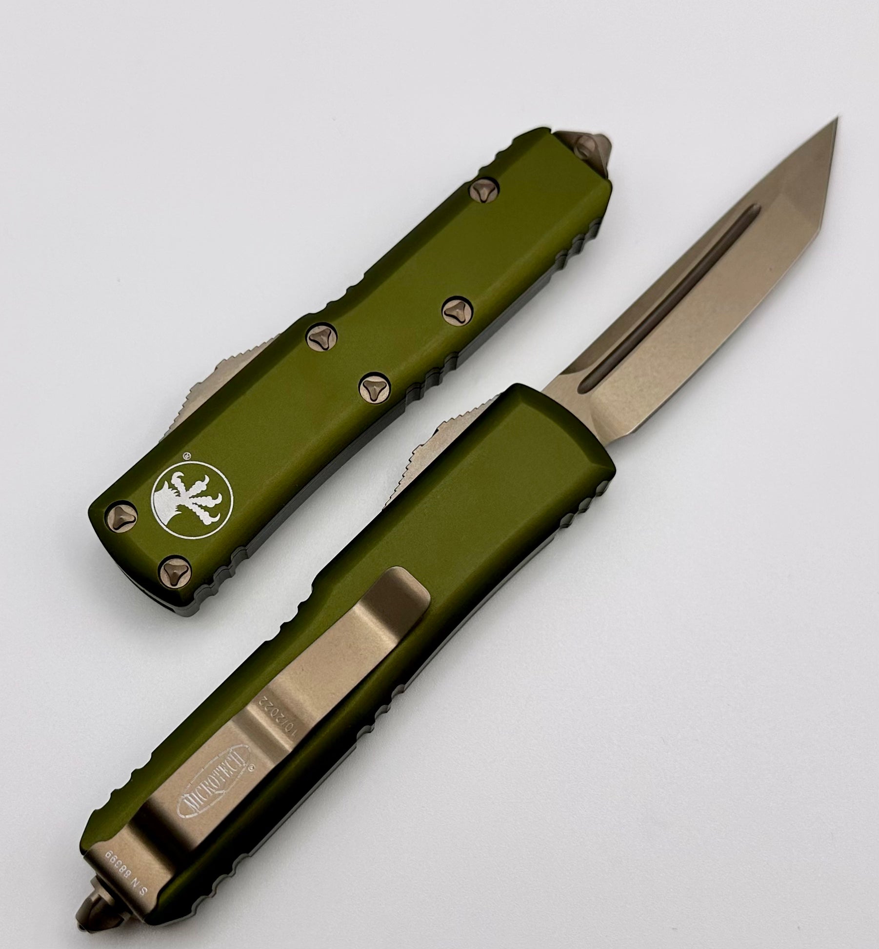 Premium Microtech UTX-85 Tanto Bronze & OD Green EDC Knife