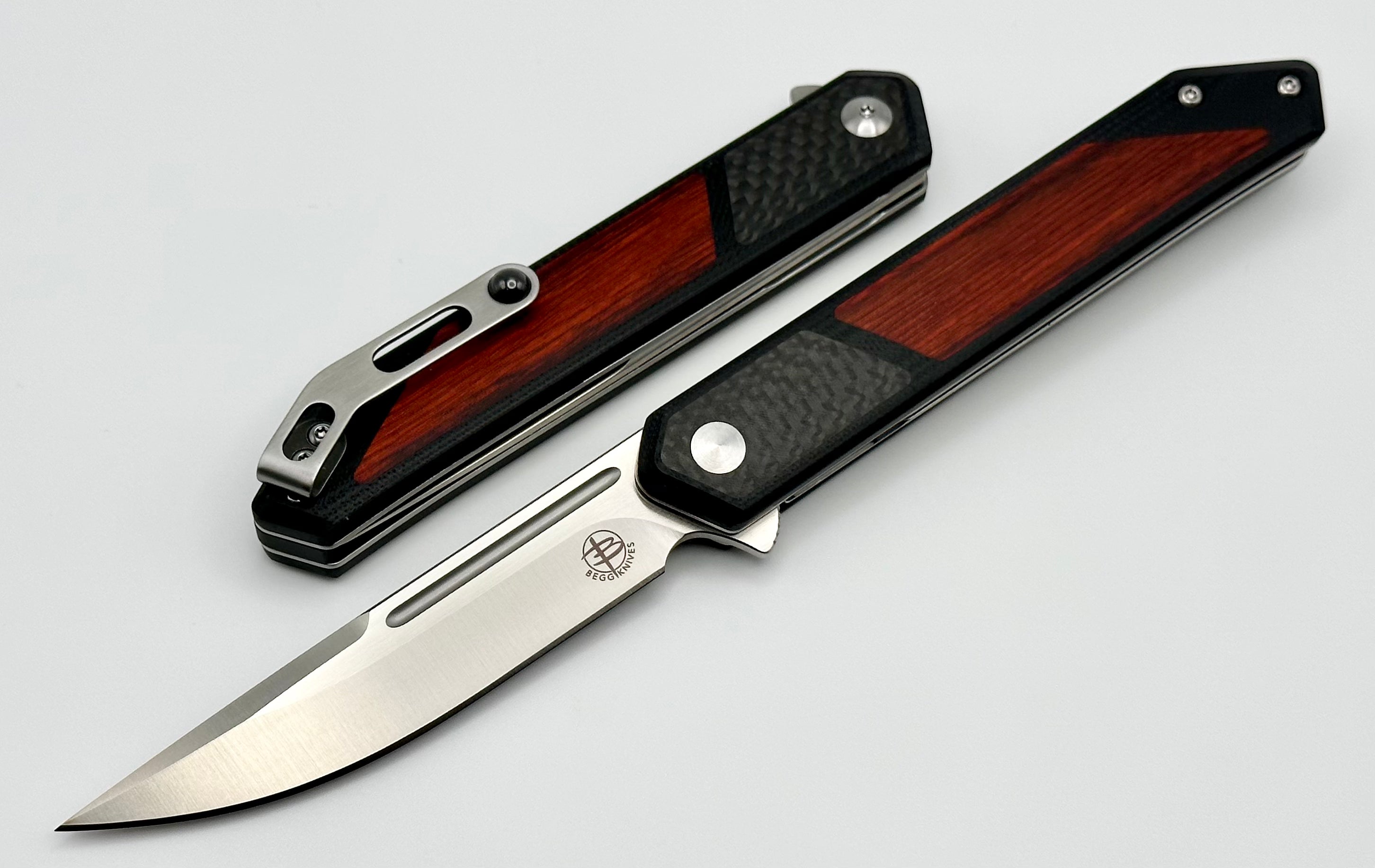 Premium Kwaiken Tactical Knife - Carbon Fiber & Rose Wood | D2 Steel