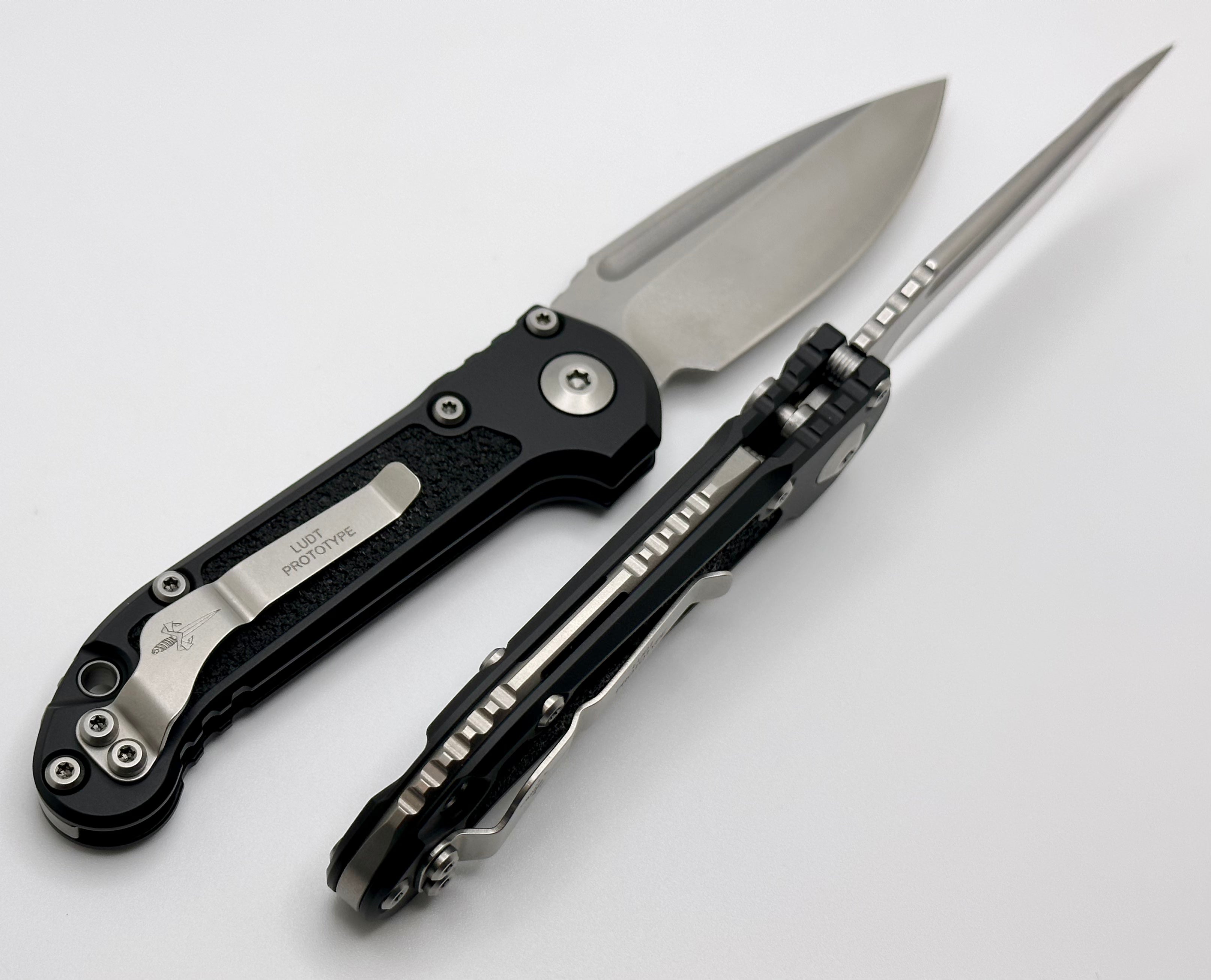 Premium Marfione Custom LUDT Gen III Prototype Knife Set - Stonewash Blades & Black Handles