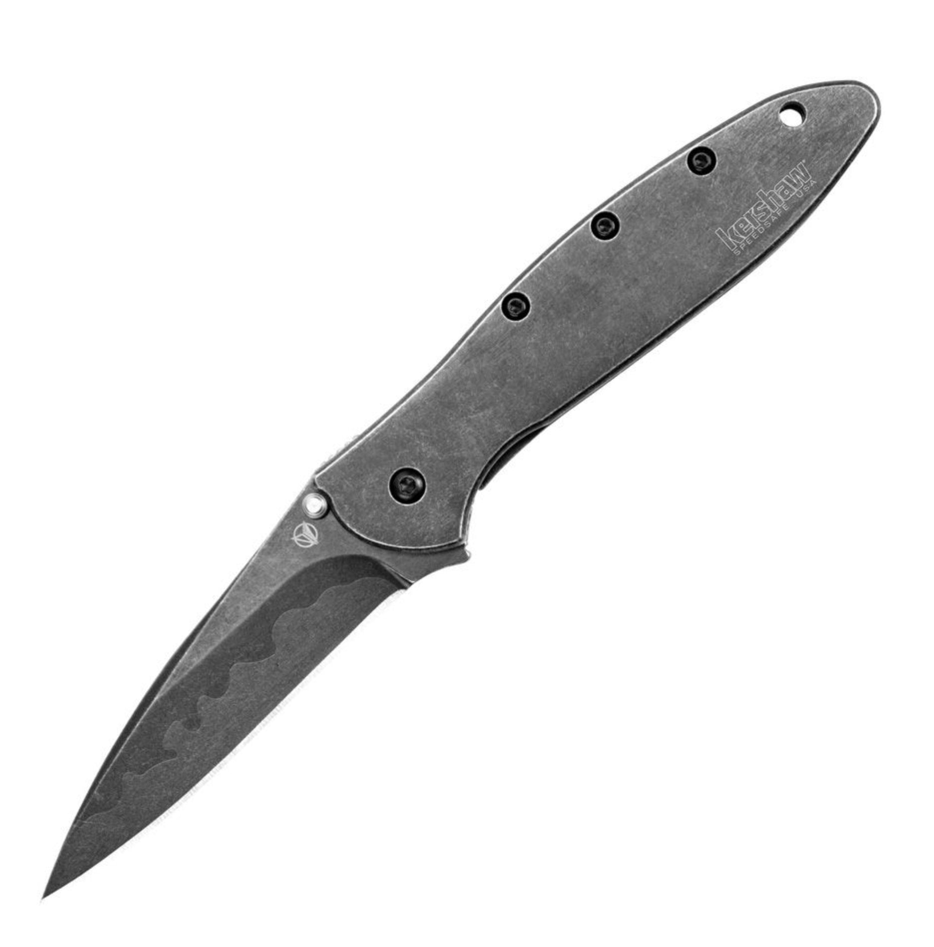 Kershaw Leek Flipper Composite Blade Blackwash 1660CBBW - Premium Everyday Pocketknife