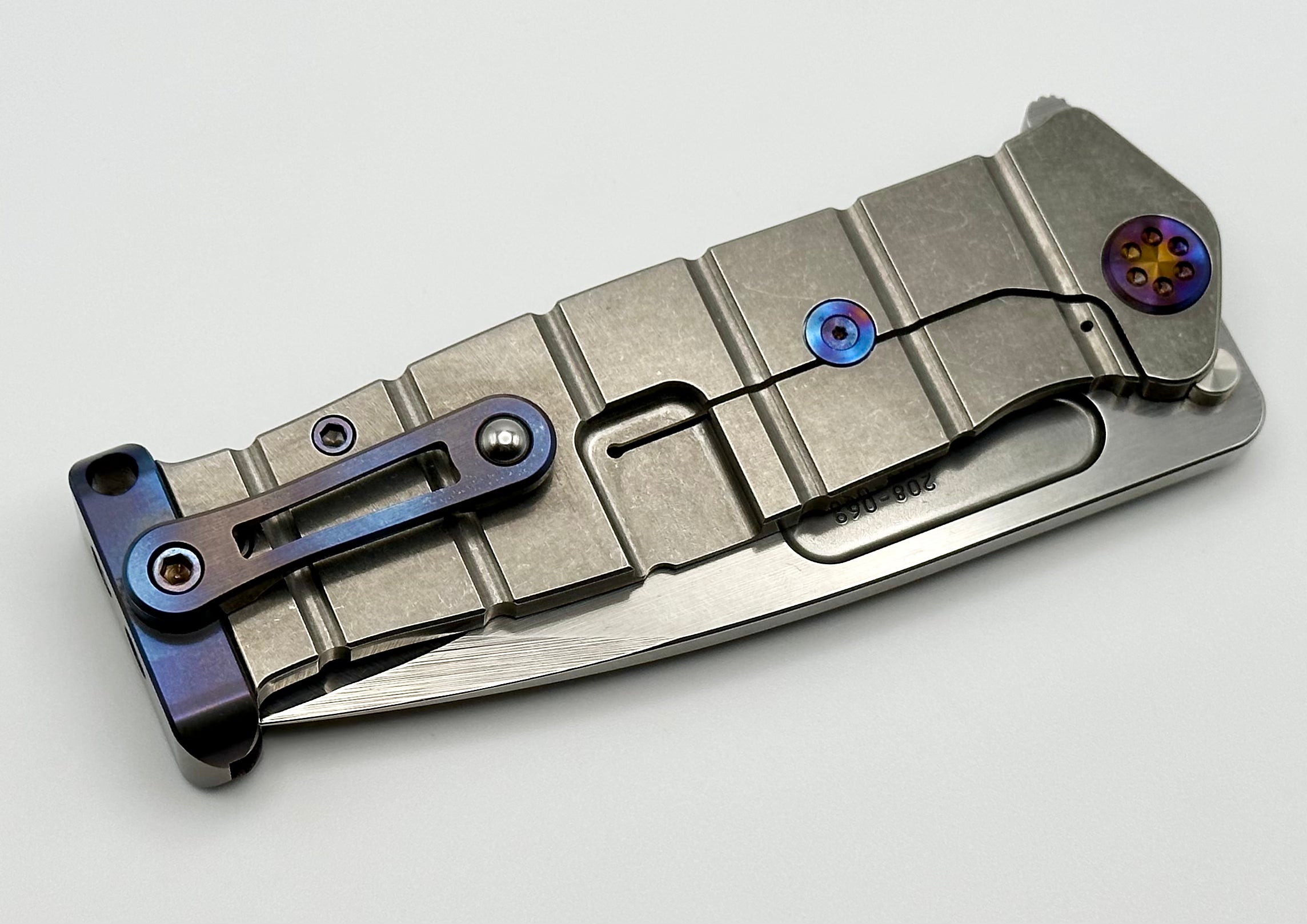 Medford Premium Fighter Flipper Knife - USMC Edition with Tumbled Handles & Flamed Hardware