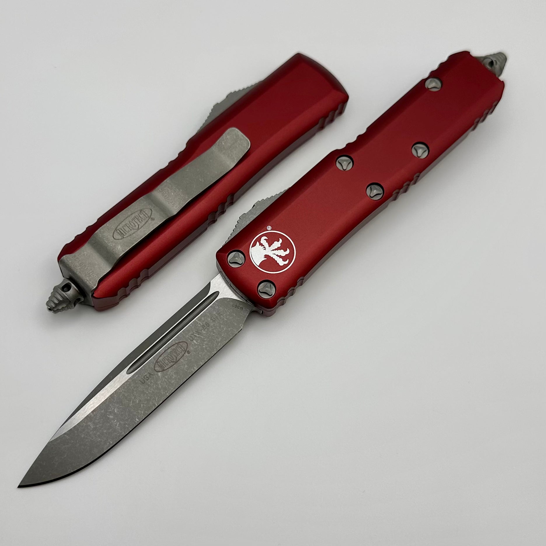 Microtech UTX-85 Apocalyptic EDC Knife - Premium M390 Steel & Merlot Finish