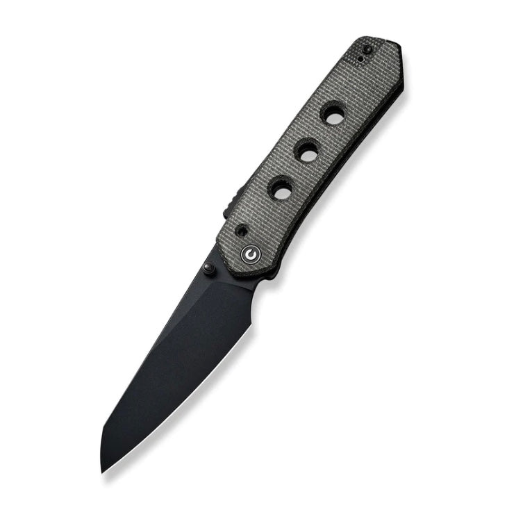 Civivi Vision FG Premium Folding Knife - Dark Green Canvas Micarta & Black Nitro-V Blade