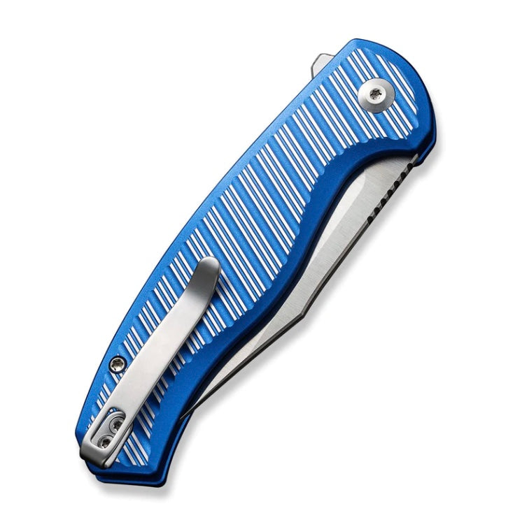 Civivi Stormhowl Premium Flipper Knife - Satin/Blue Aluminum Handle with Nitro-V Blade