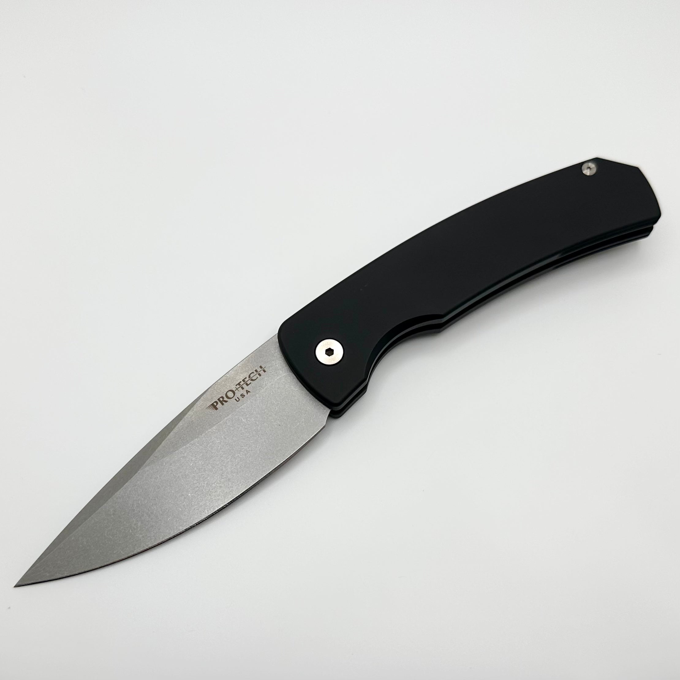 Pro-Tech Magic 2 Premium Folding Knife - Black Aluminum Handle & Stonewash 154-CM Blade