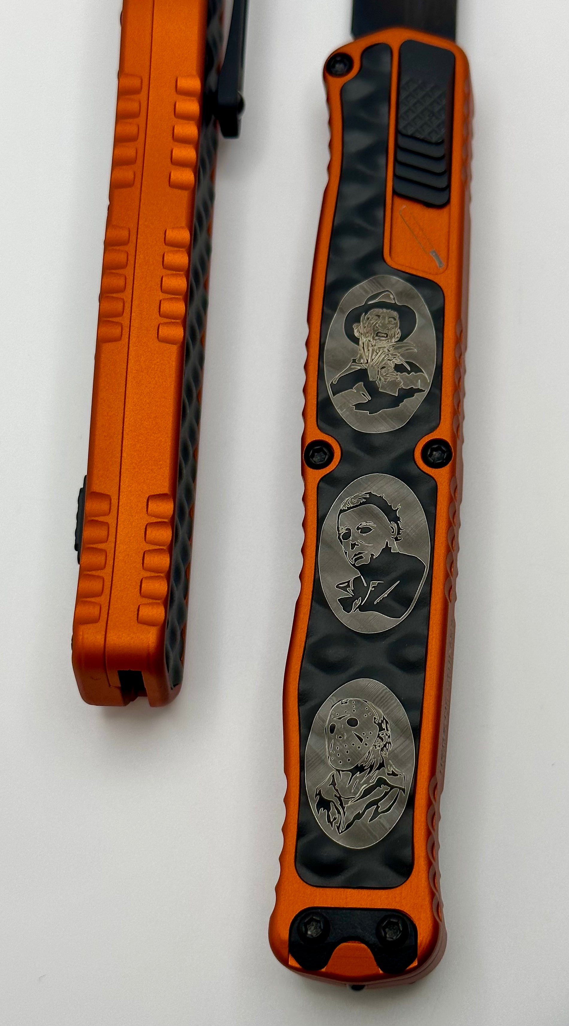 Heretic Knives Cleric II 2 Halloween 2023 Limited Edition - Orange & DLC Double Edge Magnacut