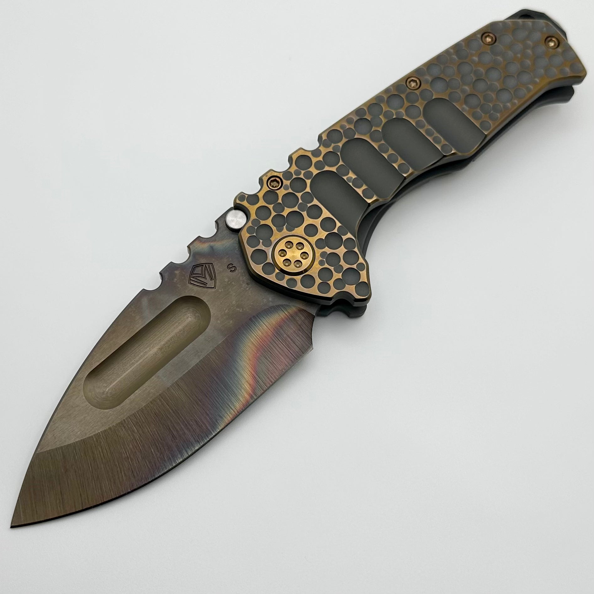 Premium Medford Praetorian TI Knife - Ultimate S35VN Blade with Bronze Hardware