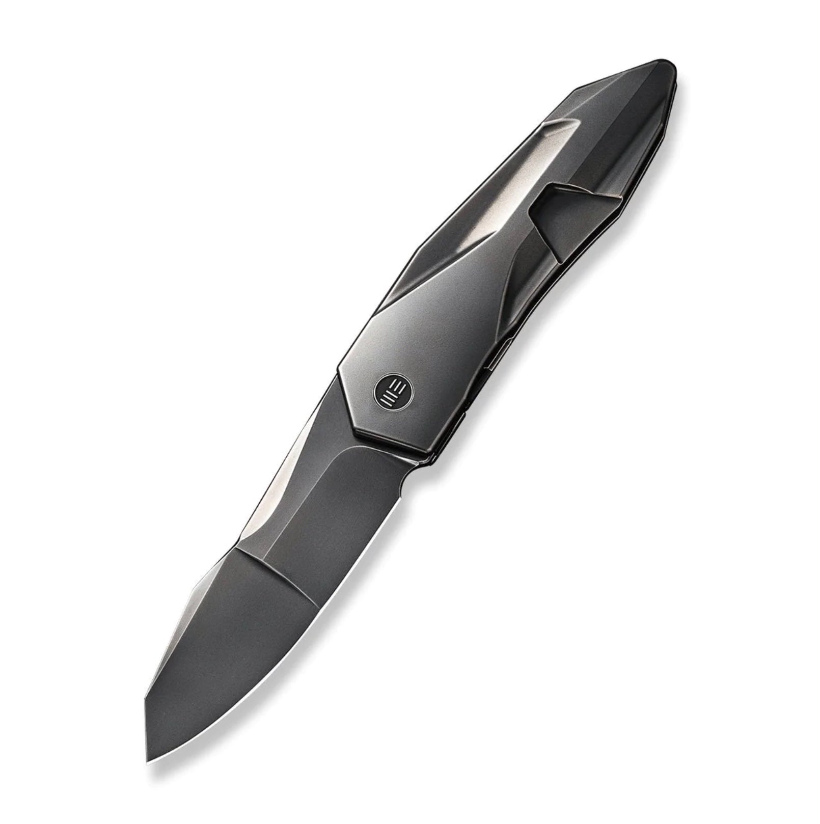 WE Knife Co. Premium Integral Titanium Flipper Knife - Polished Gray, 20CV Steel