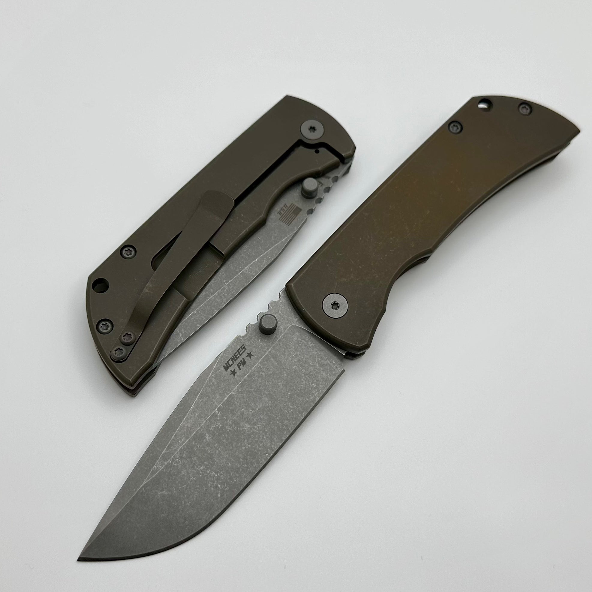 McNees Performance Machined Mac 2 3.5 Bronze Atomic with Stonewash MagnaCut - Ultimate EDC Knife