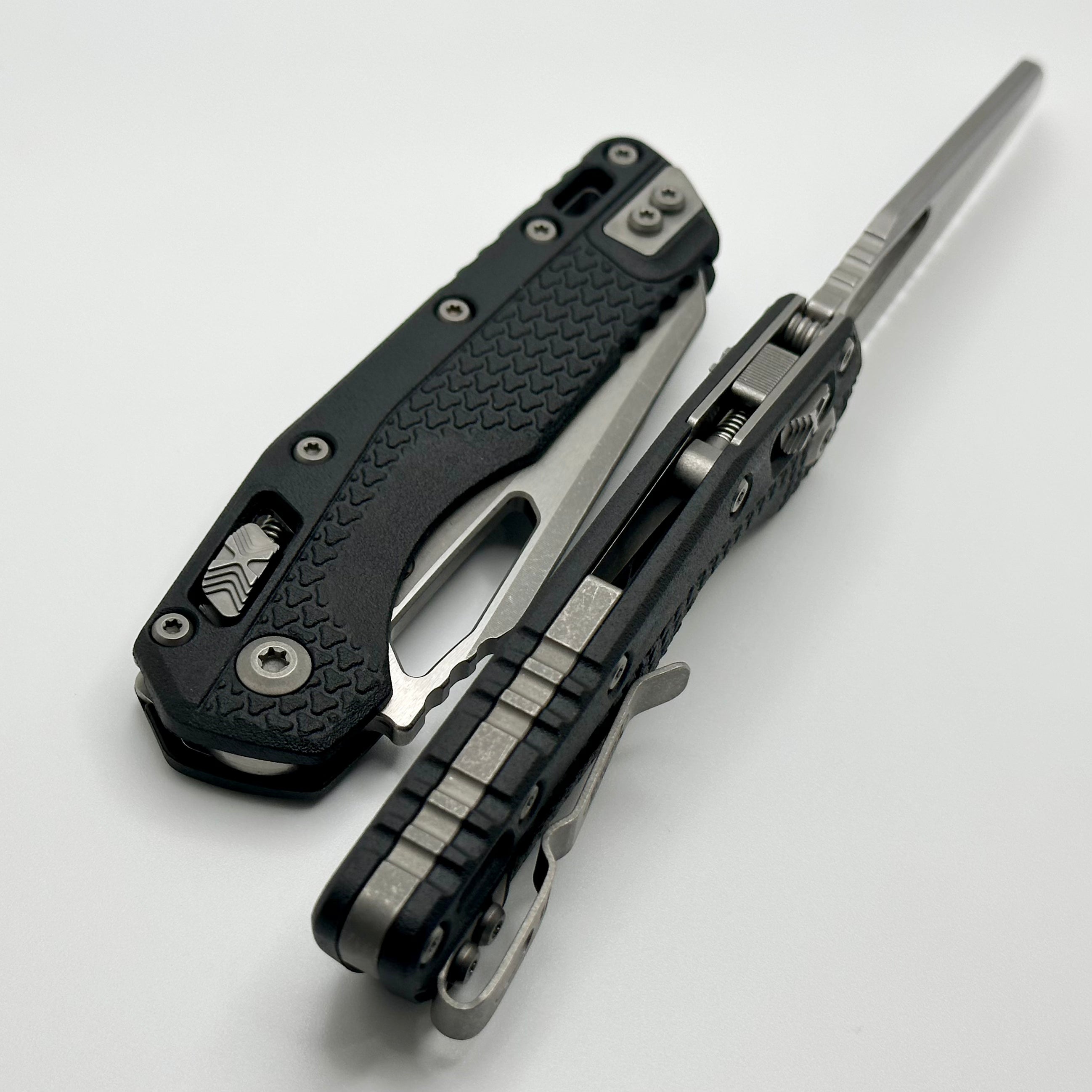 Microtech MSI RAM LOK Tactical Folding Knife - Black Polymer & Apocalyptic Serrated M390MK Steel