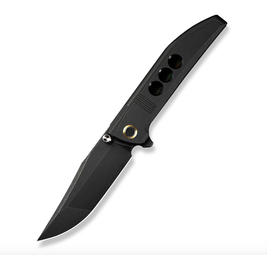 WE Knife Ezinta Flipper - Premium Black Titanium Integral Handle with M390 Blade