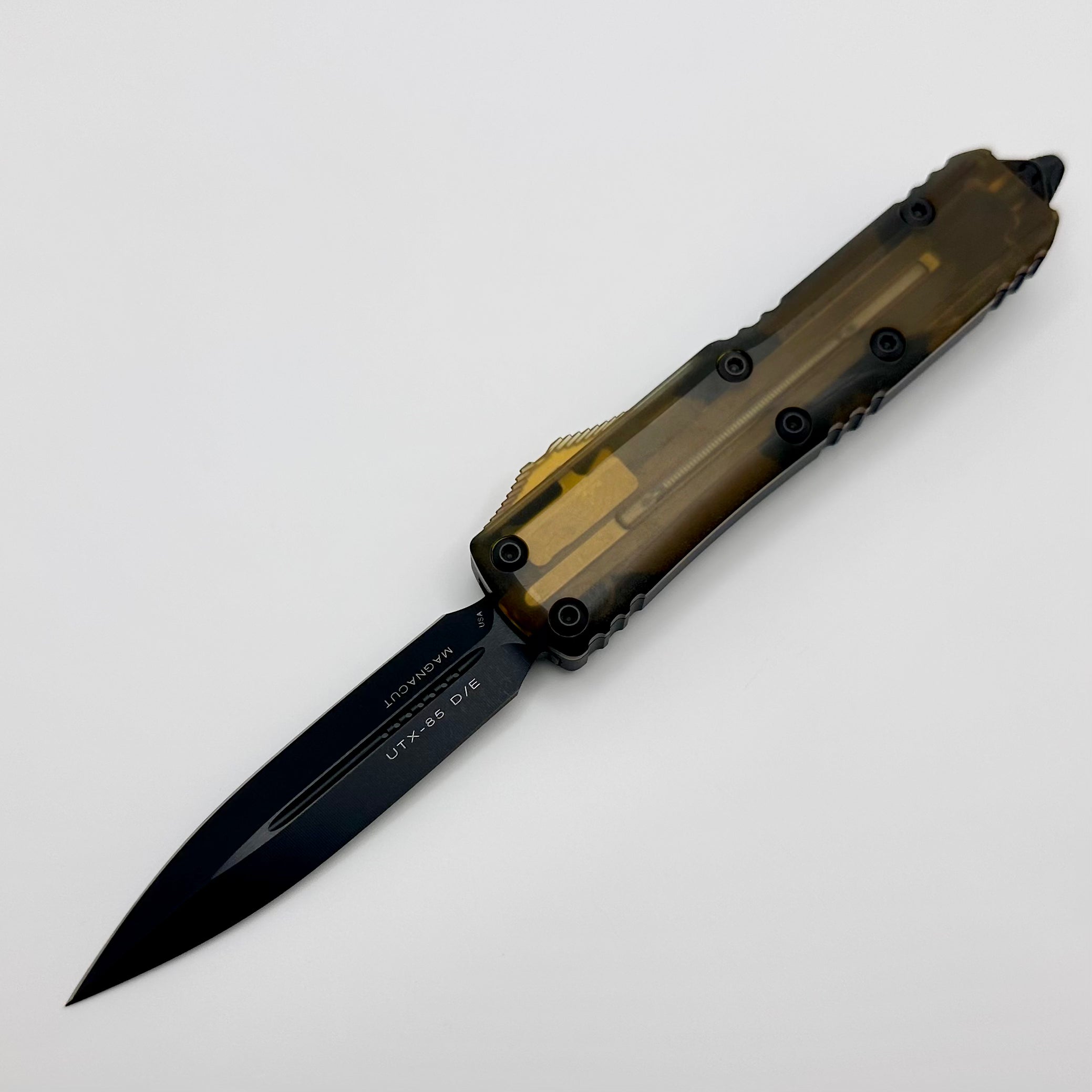 Microtech UTX-85 Ultem Premium EDC Knife - Double Edge DLC MagnaCut Signature Series