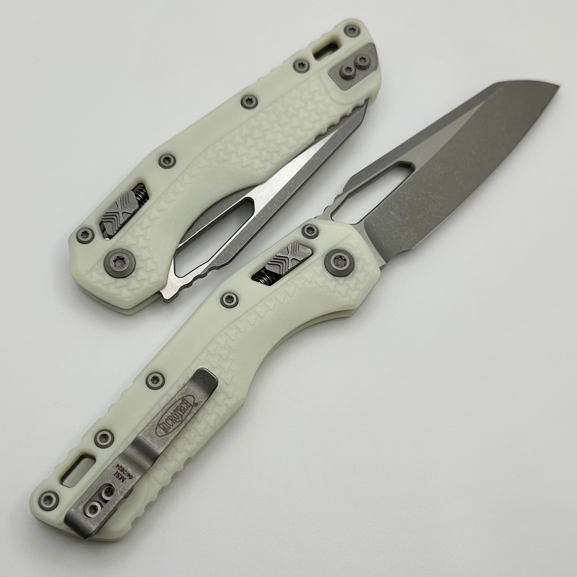 Microtech MSI RAM LOK Ultimate Folding Knife - White Polymer & M390MK Apocalyptic Blade