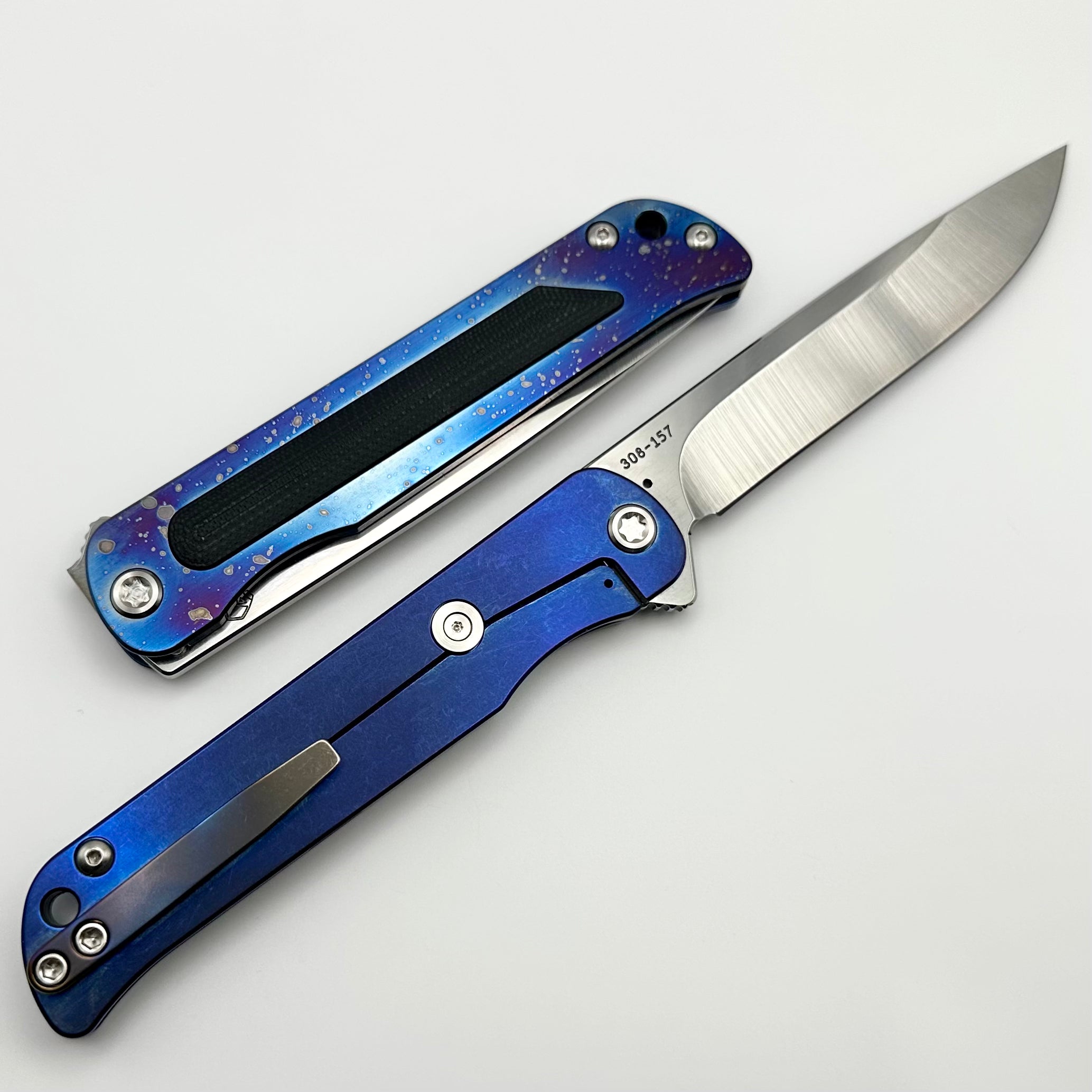 Medford T-Bone Premium Flipper Knife - Blue Titanium & Black G-10 Inlay with S45VN Blade