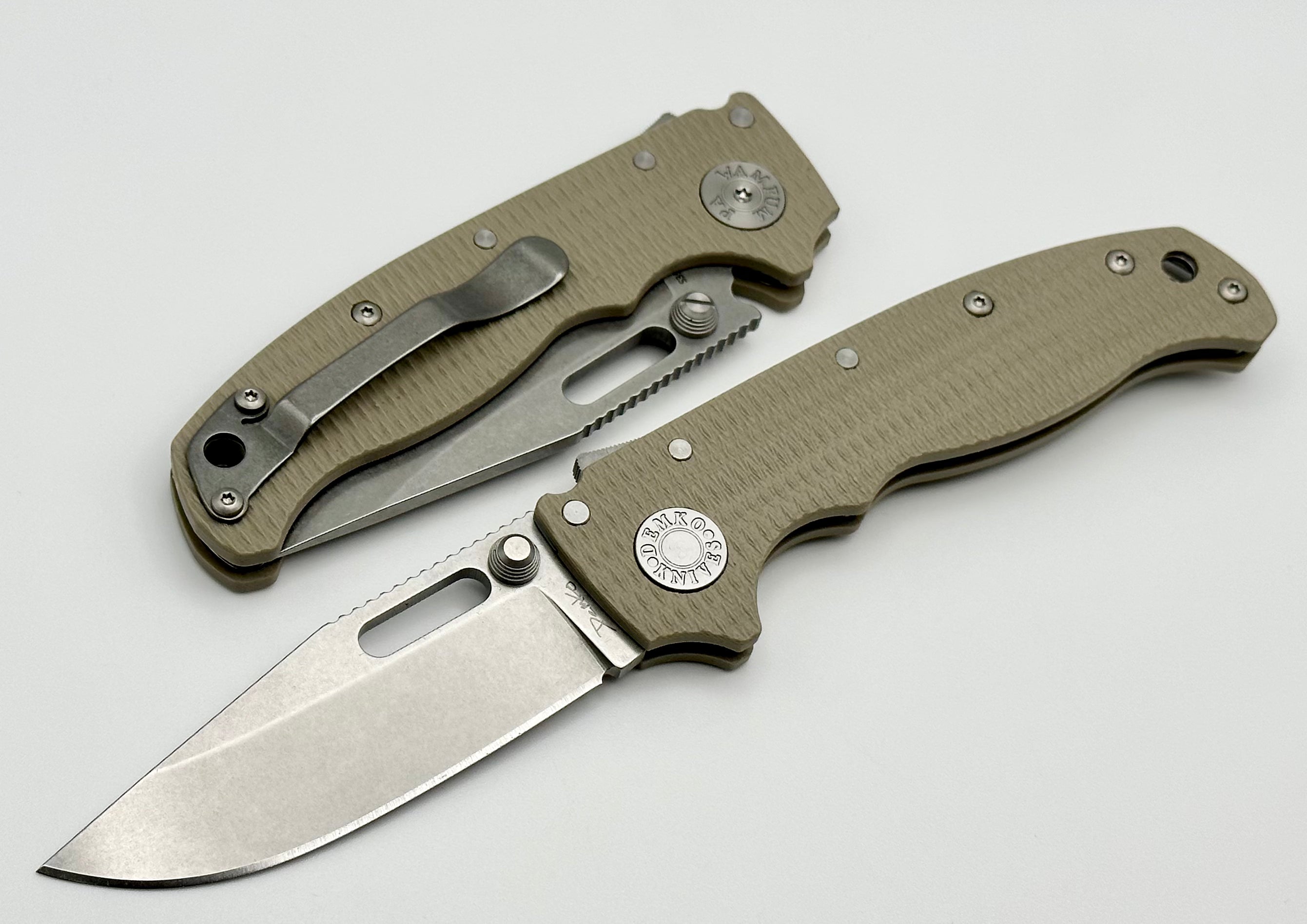 Demko AD20.5 Premium Folding Knife - S35VN Blade & Coyote Tan G-10 Handle