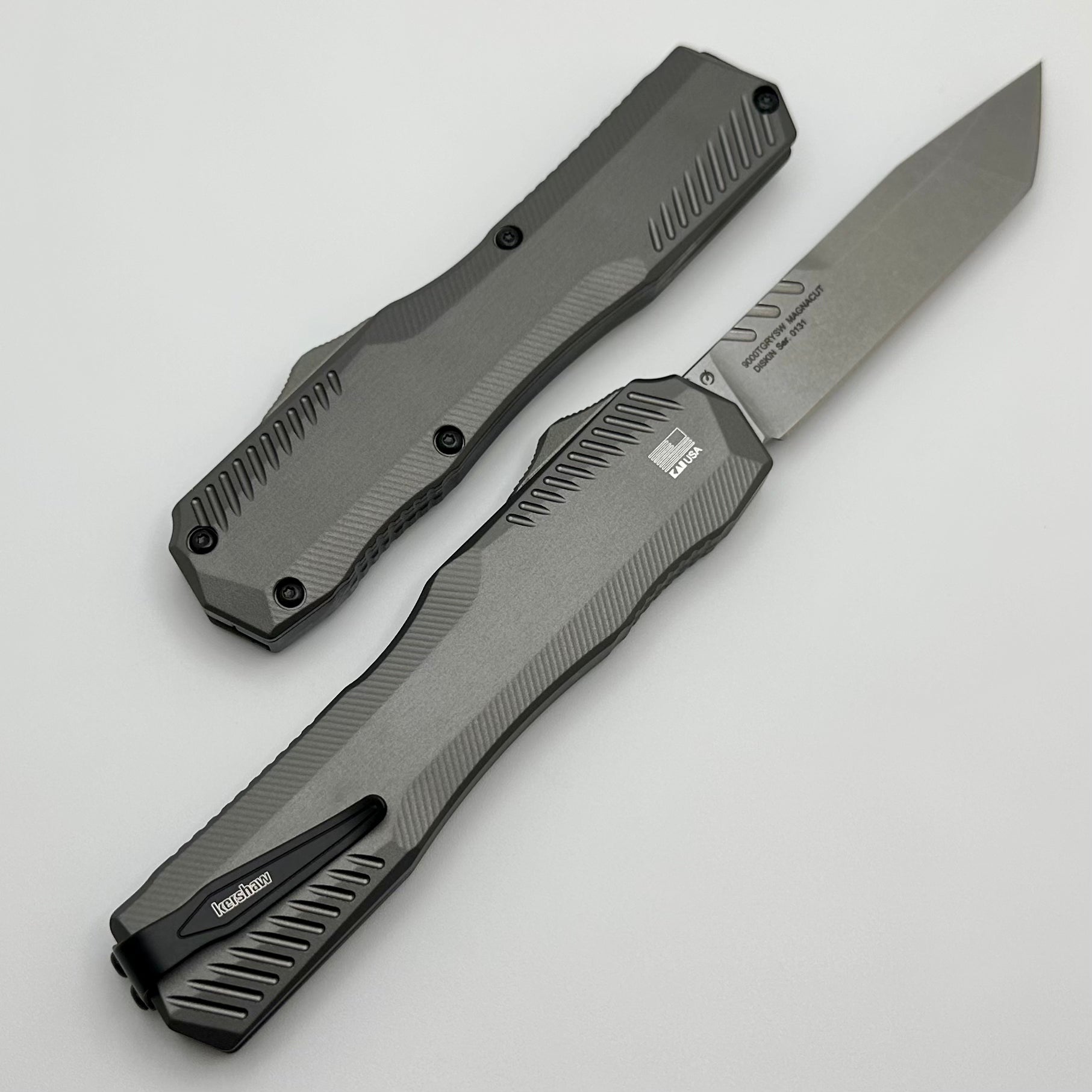 Kershaw Livewire Tanto - Premium CPM MagnaCut Blade with Gray Aluminum Handle