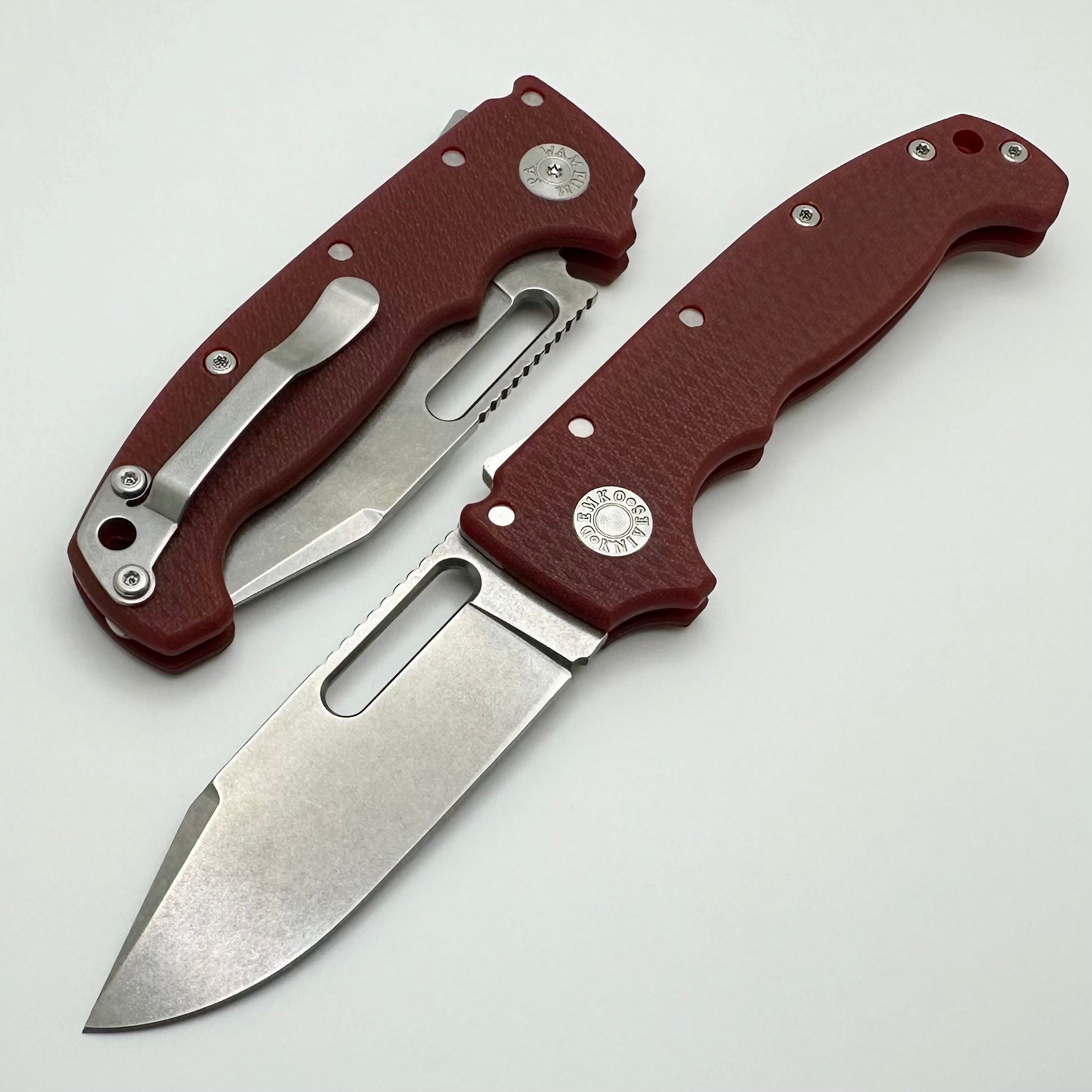 Premium Demko MG AD20S V2 Clip Point Knife - MagnaCut Steel & Red G-10 Handle