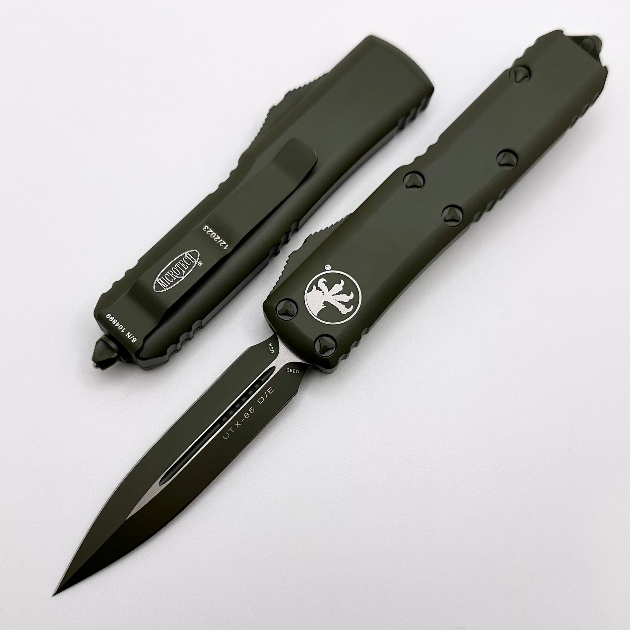 Microtech UTX-85 Double Edge Cerakote OD Green Premium EDC Knife