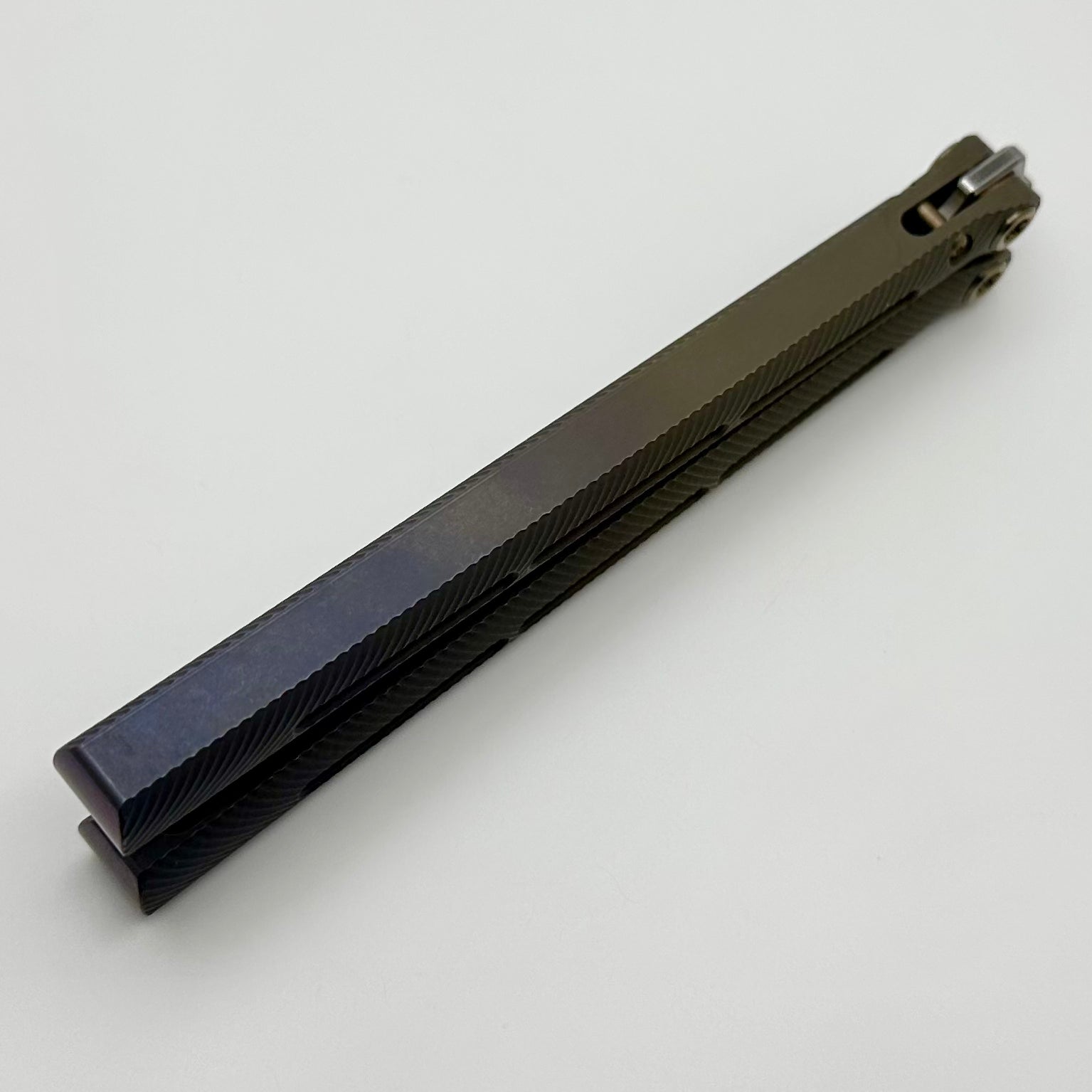 Medford Viceroy Butterfly Knife: Premium Bronze-Violet Fade Titanium Handles with S45VN Blade