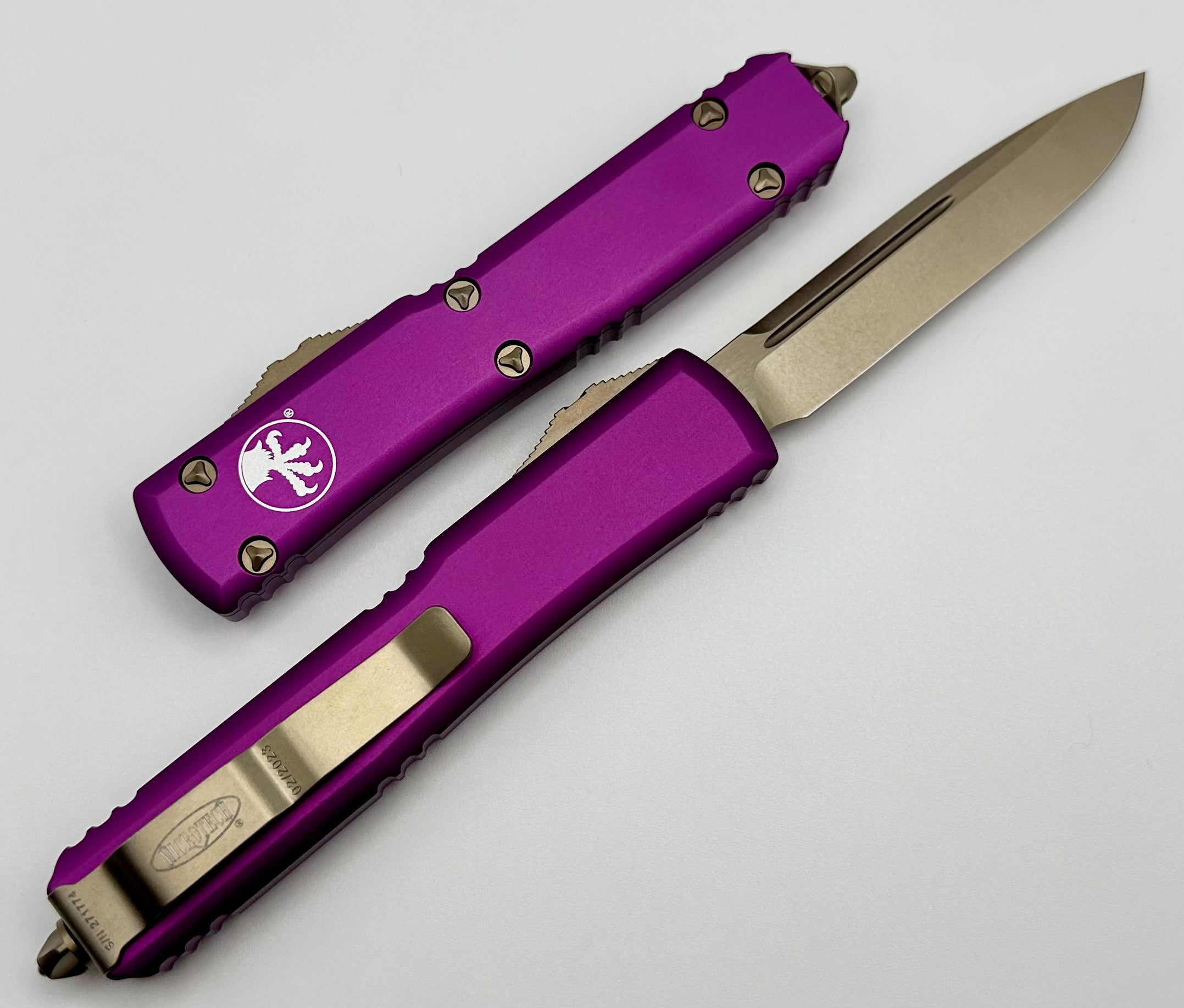 Premium Microtech Ultratech Bronze & Violet OTF Knife - Ultimate Tactical Tool