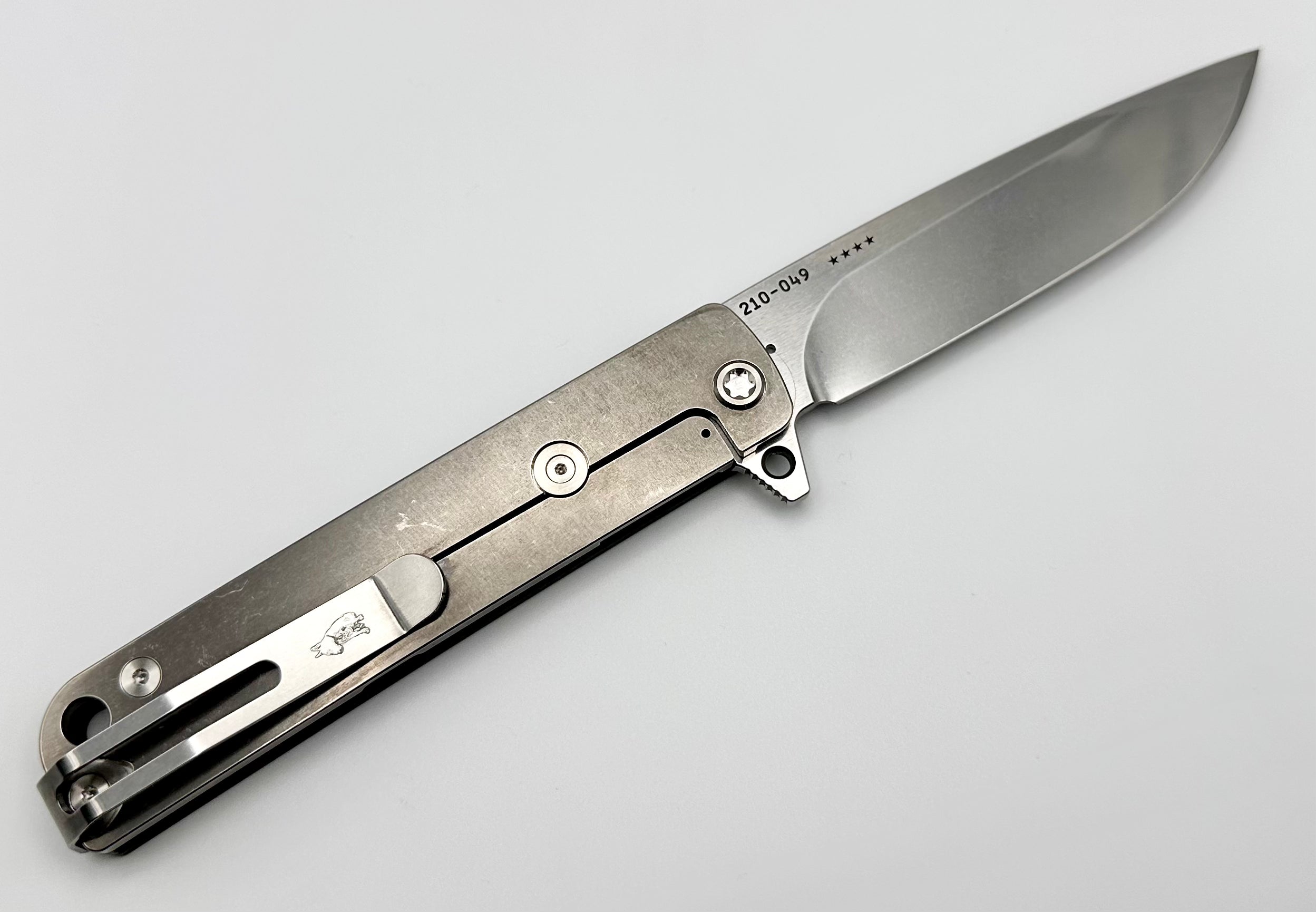 Medford M-48 Patton Tribute Knife - Premium OD Green Aluminum Handle with Tumbled Spring & S45VN Blade