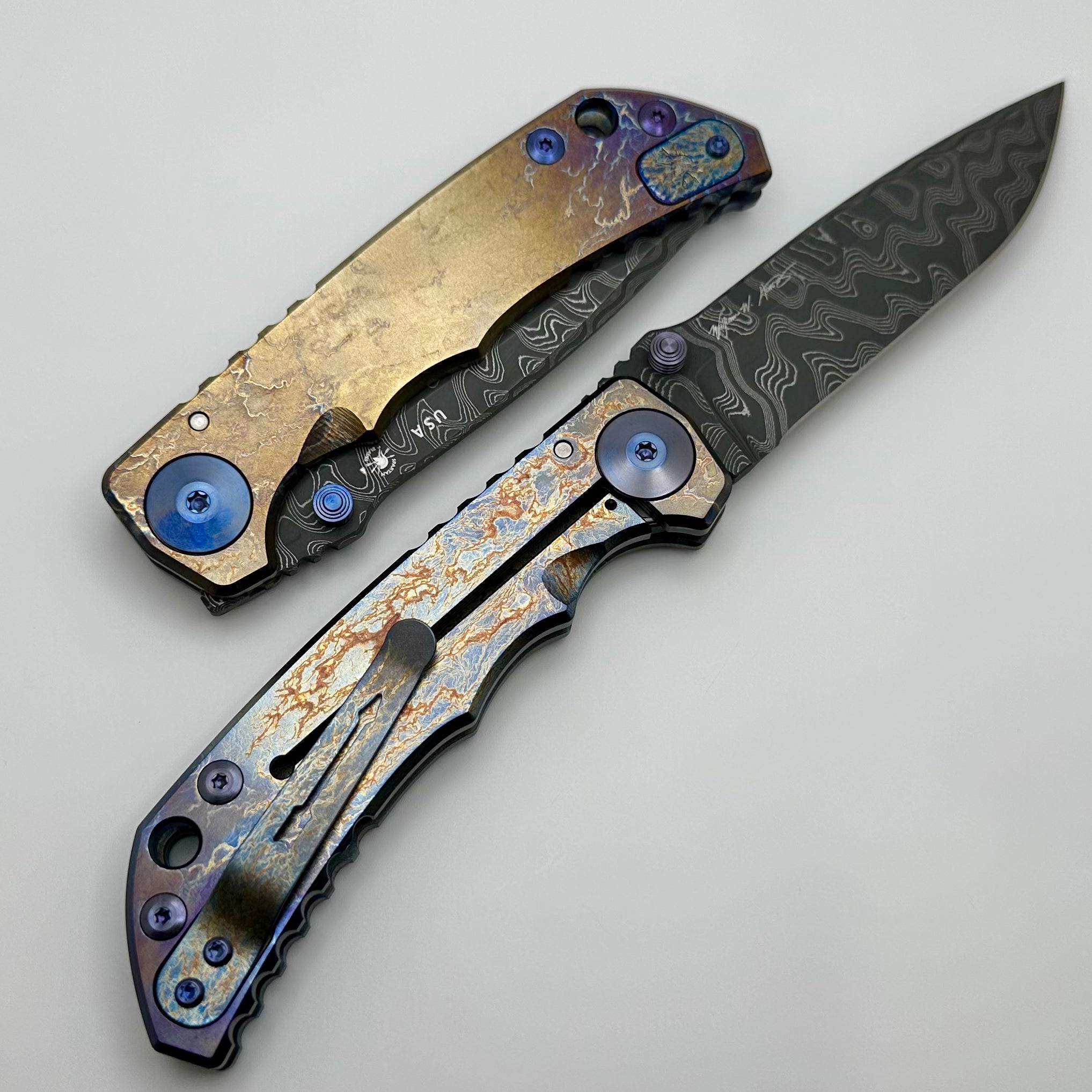 Spartan Blades Harsey Folder Storm Watch Damascus Edition - Ultimate Tactical Knife