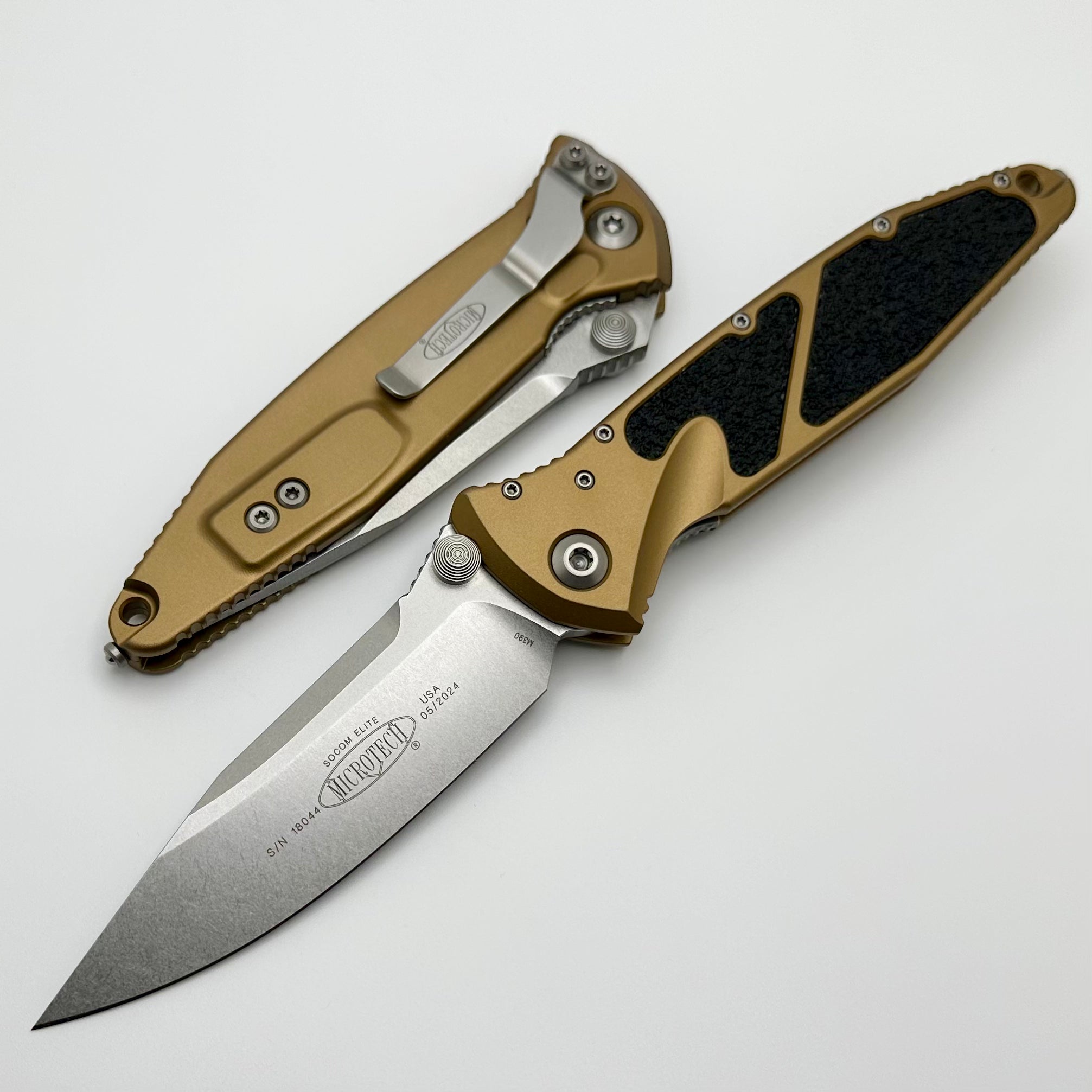 Microtech Socom Elite S/E Manual Tactical Knife - Tan Stonewash Finish