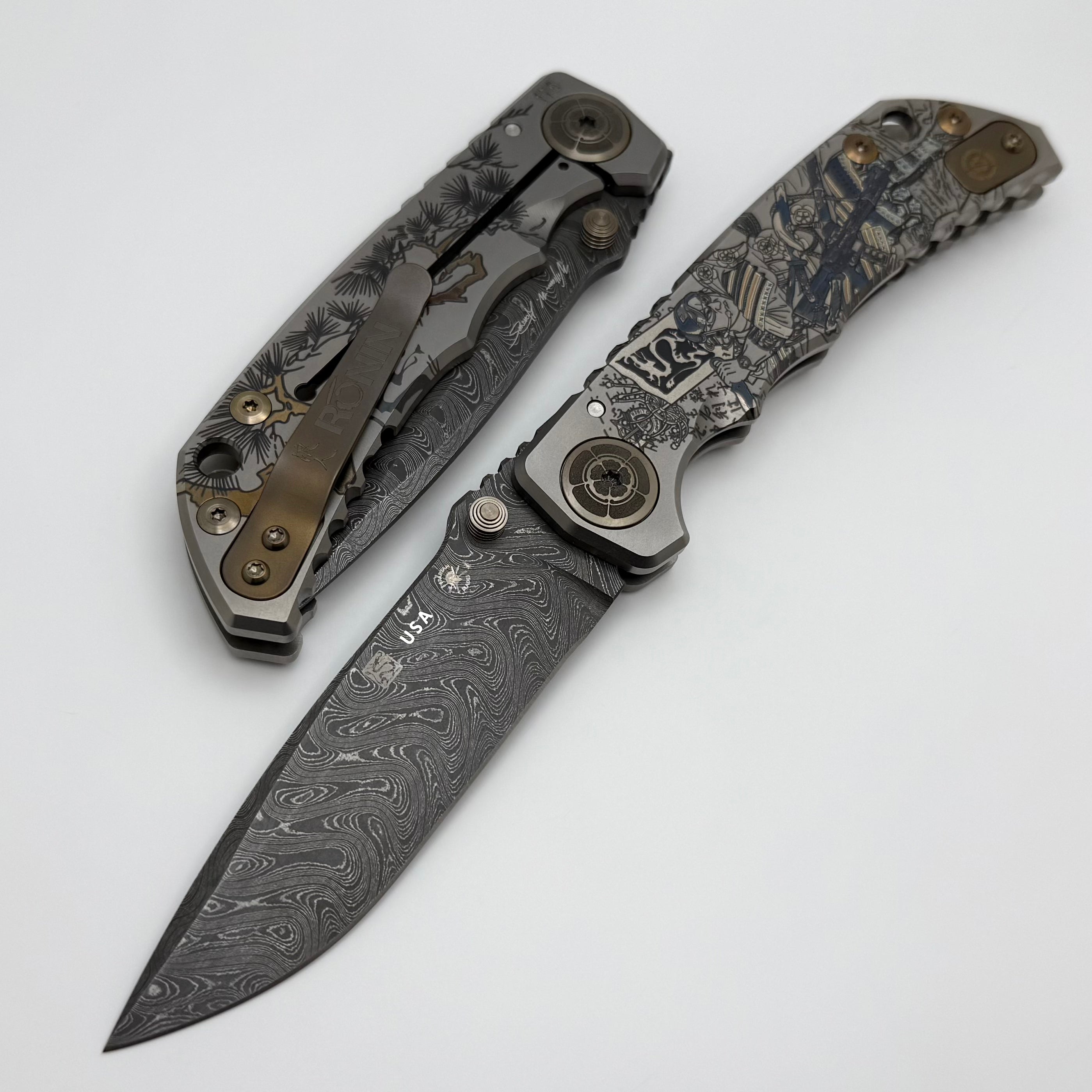 Premium Spartan Harsey Folder - Ronin Tactics Gun Fighter Special Edition with Damascus Blade