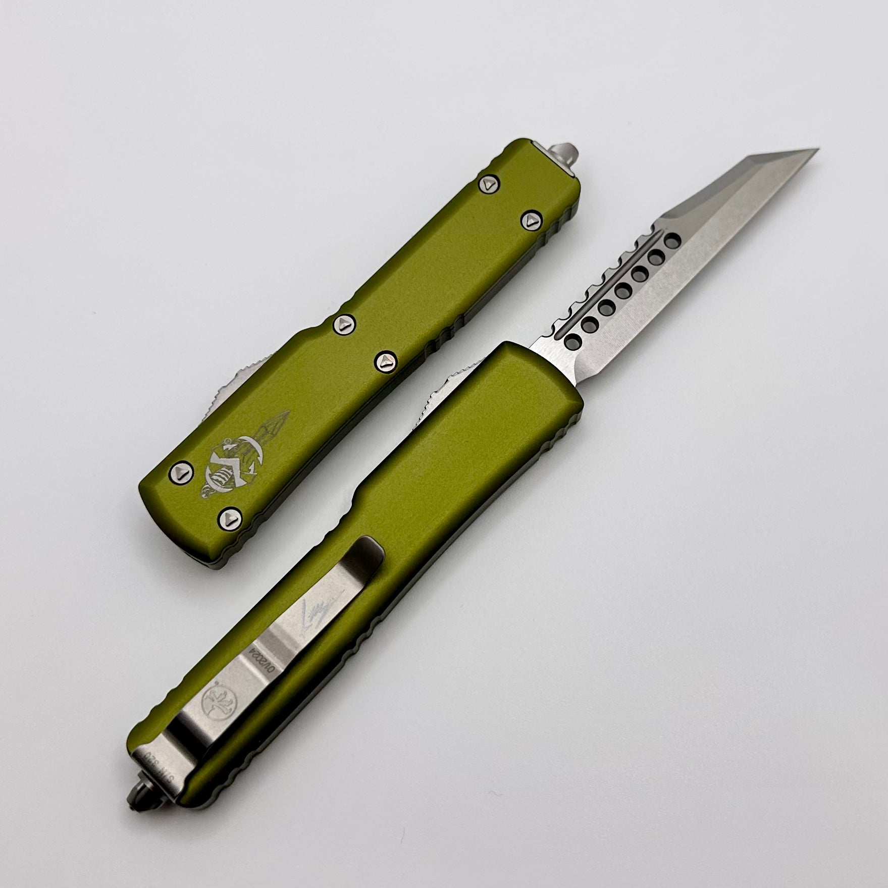 Microtech UTX-70 Warhound Stonewash & OD Green | Compact Premium EDC Knife