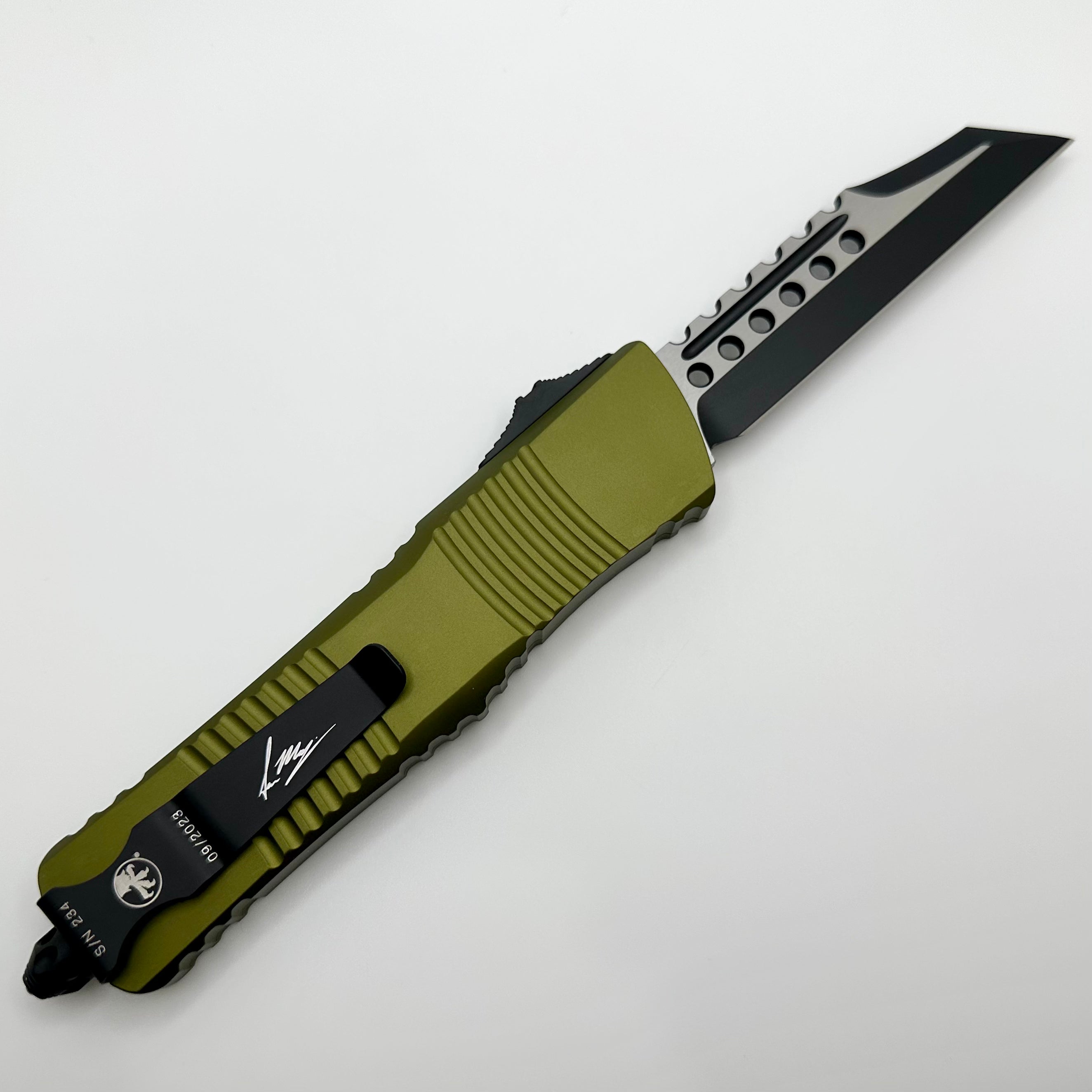 Microtech Combat Troodon Warhound OD Green Premium Tactical Knife - Signature Series 219W-1ODS