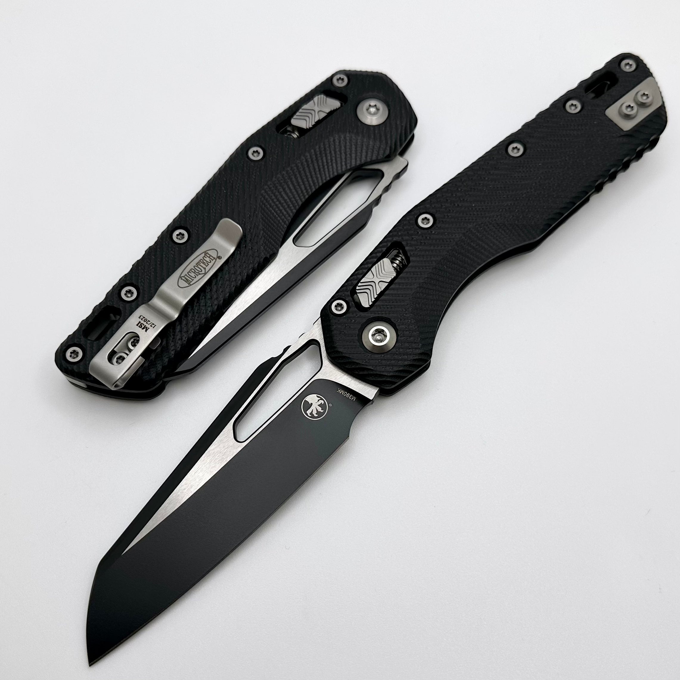 Microtech MSI RAM LOK Folding Knife - Premium Black G-10 & Two Tone M390MK Blade