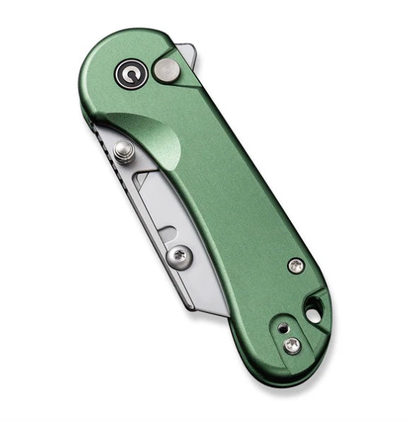 Civivi Elementum Premium Utility Knife - Green Aluminum Handle with Button Lock