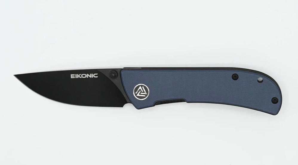 Eikonic Fairwind Everyday Carry Knife - Premium D2 Steel & Blue G-10 Handle