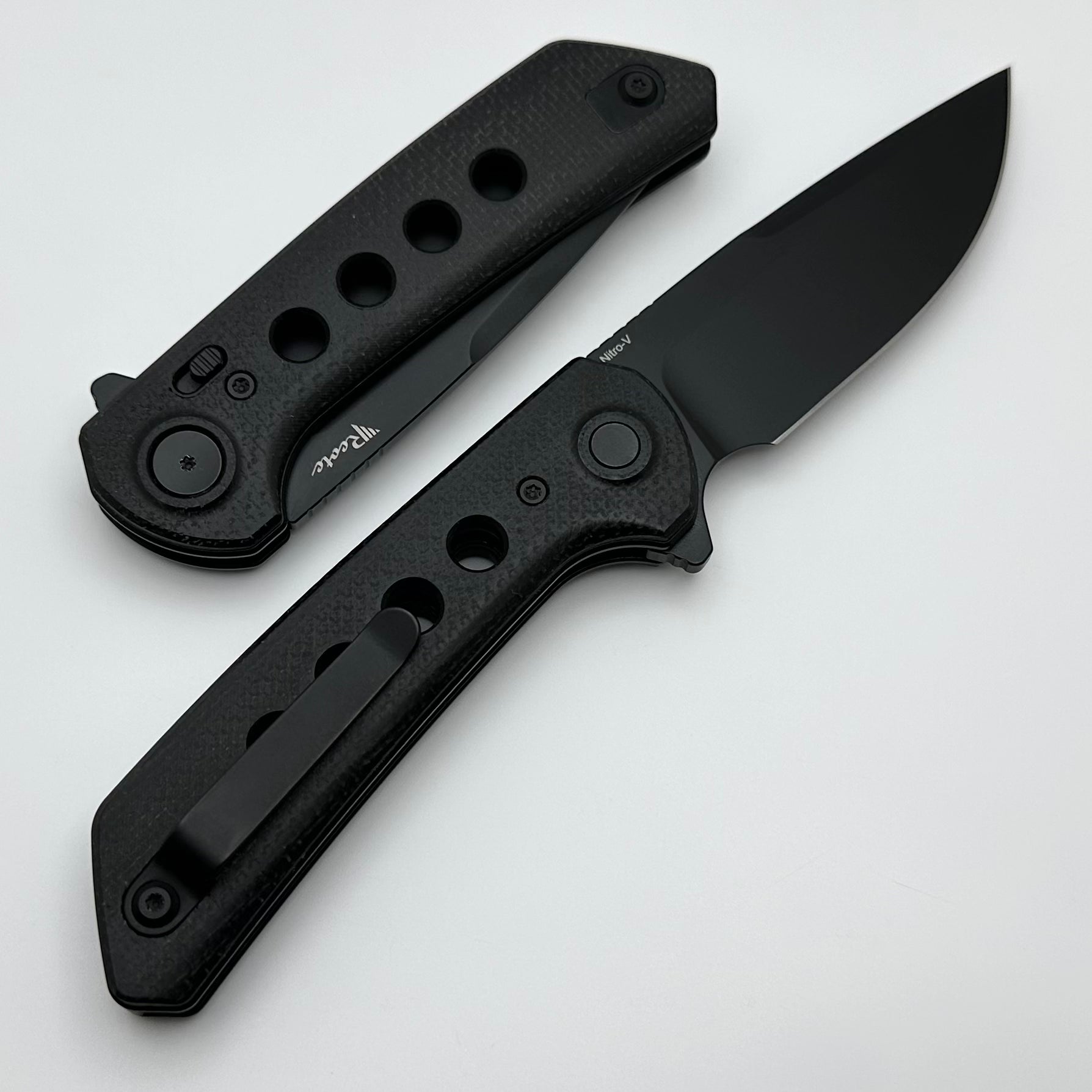 Reate Knives PL-XF Premium Folding Knife - Black Micarta & G-10 Inlays