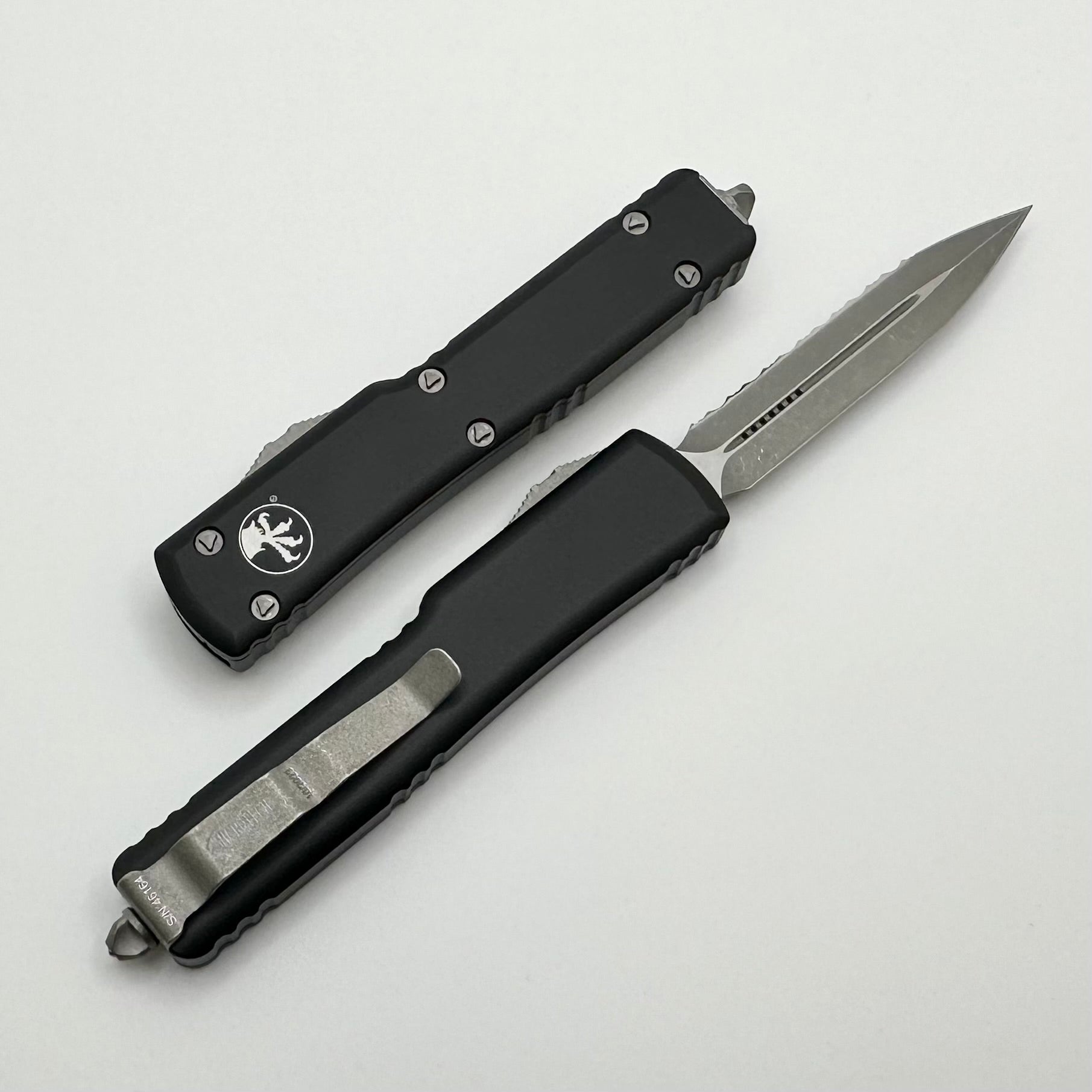 Premium Microtech UTX-70 Apocalyptic Tactical Knife - Double Edge Serrated