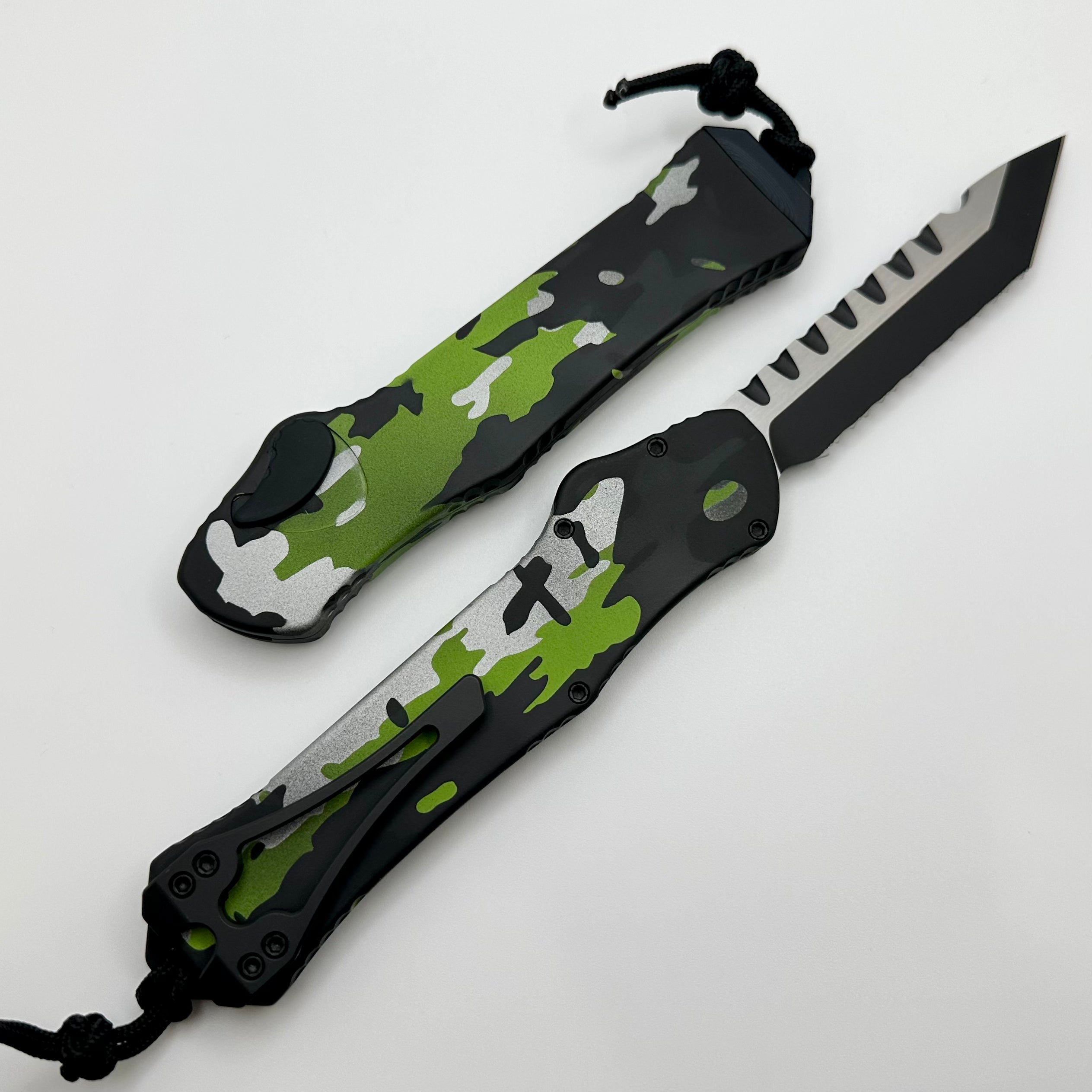 Heretic Hydra V3 Camo Tactical Knife - Premium Aluminum Handle & Two-Tone Cerakote Tanto Blade