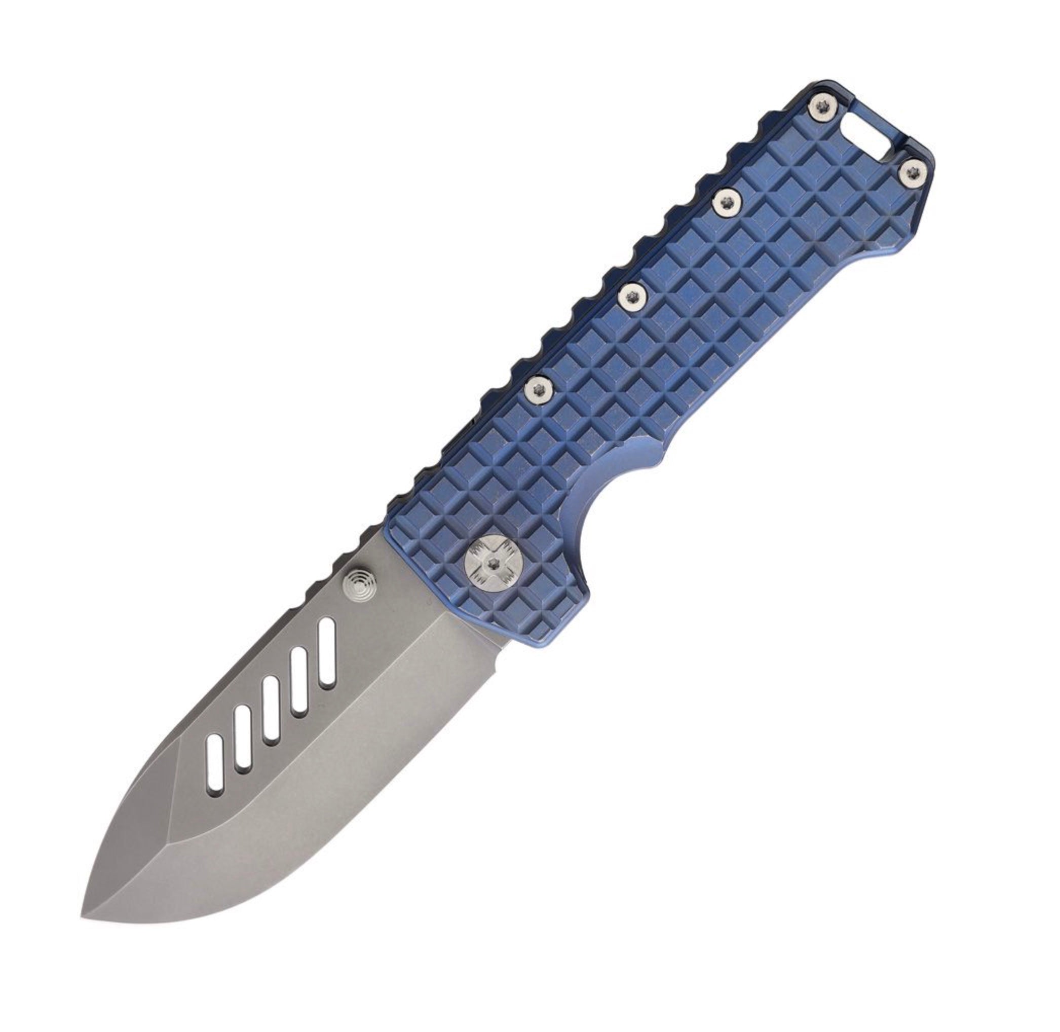 Premium PMP Kodiak Titanium Frame Lock Knife - M390 Steel & Blue Anodized Finish