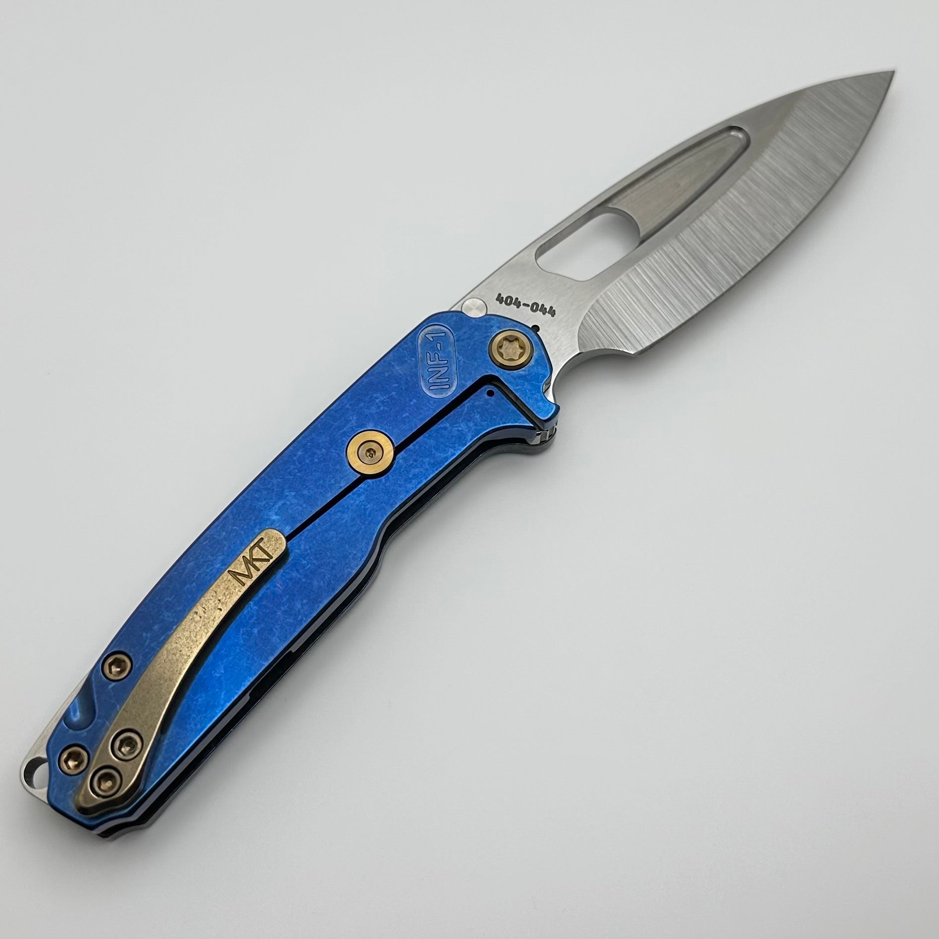 Medford Knife Infraction Tumbled S45 - Premium Everyday Carry with Acid Etch & Flamed Blue Handles