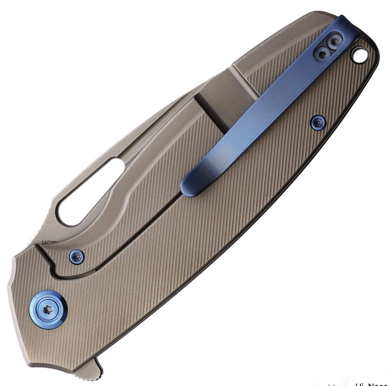 Kubey Tityus Premium Folding Knife - Titanium Handle & 14C28N Blade KB360A