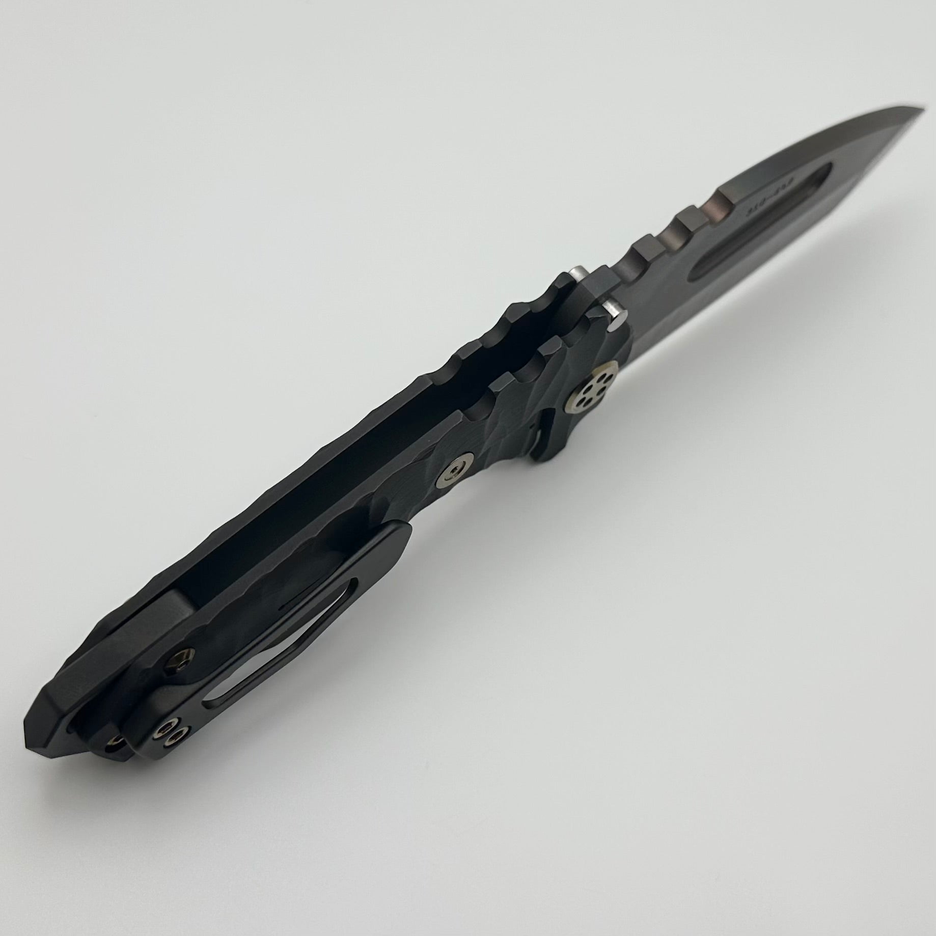 Medford Praetorian Genesis T Black Predator Knife with Bronze Hardware & Vulcan Tanto S45VN Blade