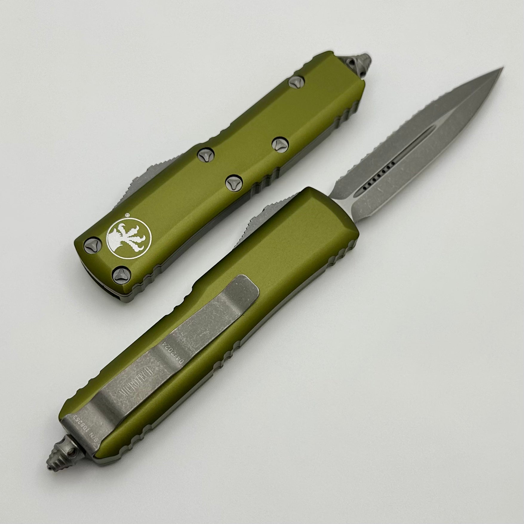 Microtech UTX-85 Apocalyptic Double Edge EDC Knife - OD Green