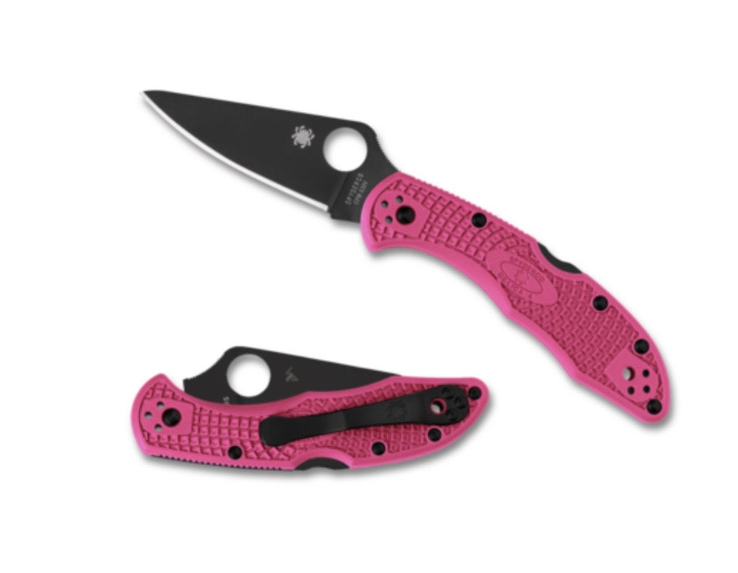 Spyderco Delica 4 Premium FRN Pink & Black S30V Folding Knife