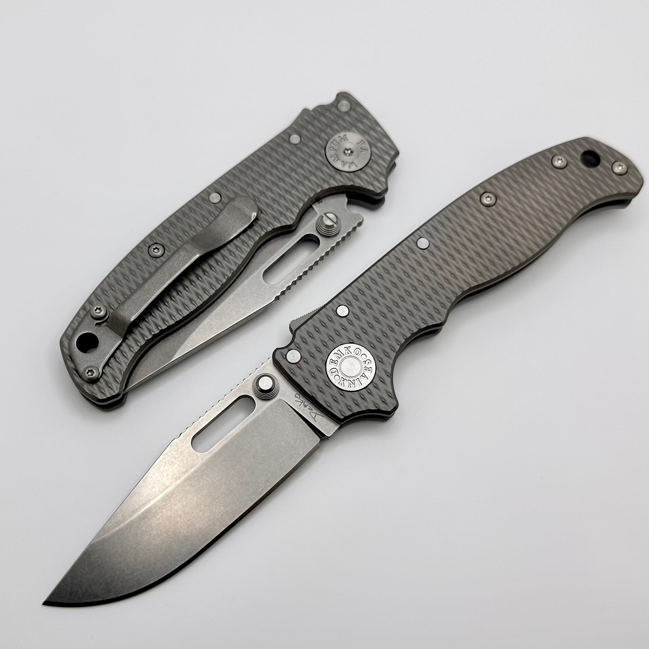 Premium Demko AD20.5 Titanium Folding Knife with 20CV Clip Point Blade